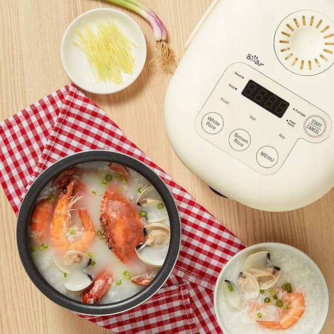 BEAR PRESSURE COOKER FOR RICE 350W MINI STEAMER 6 FUNCTIONS 2L Packaging status original