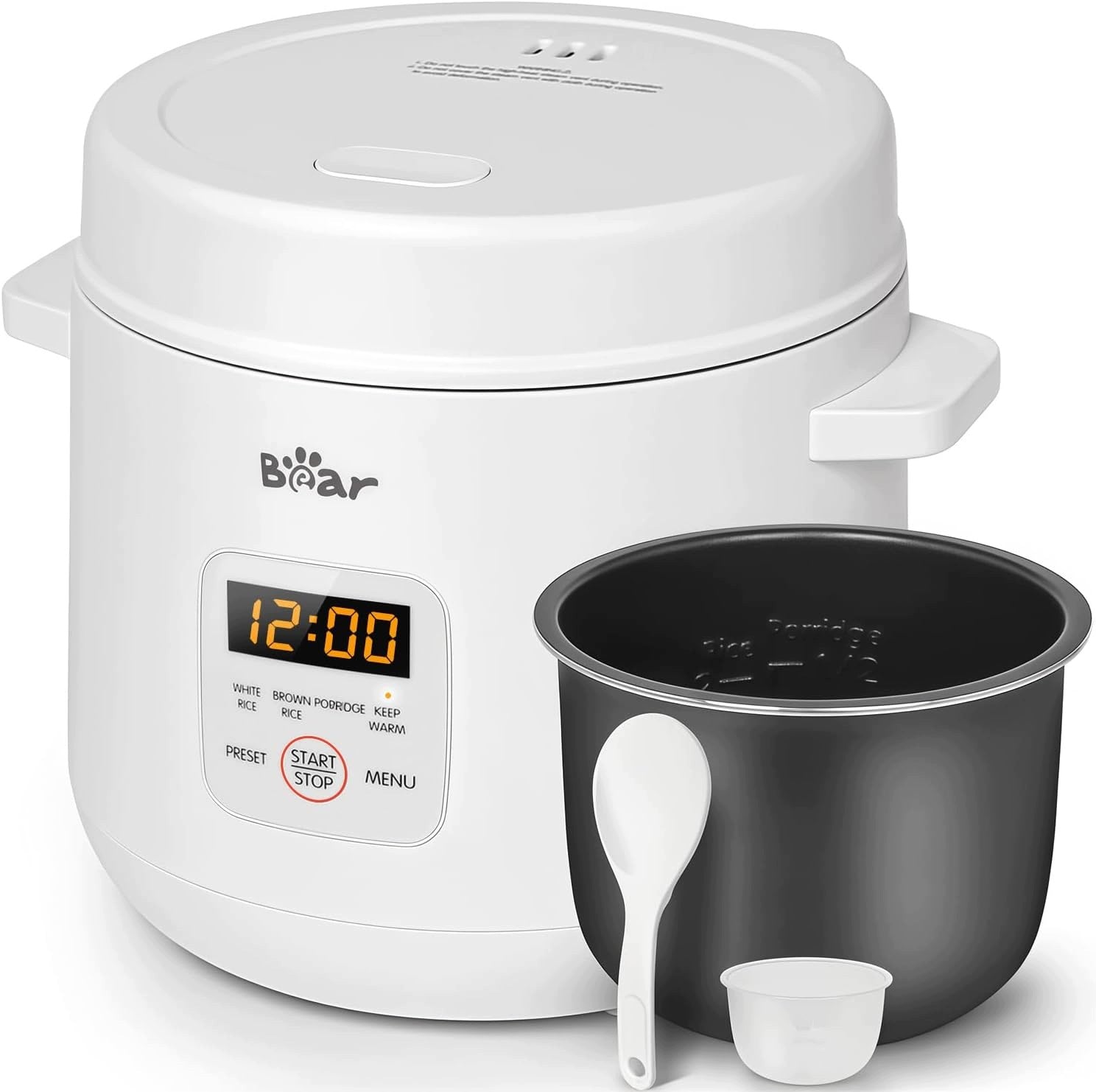 BEAR RICE COOKER ELECTRIC PRESSURE COOKER FOR RICE 1,2L 300W TIMER 8 PROGRAMS