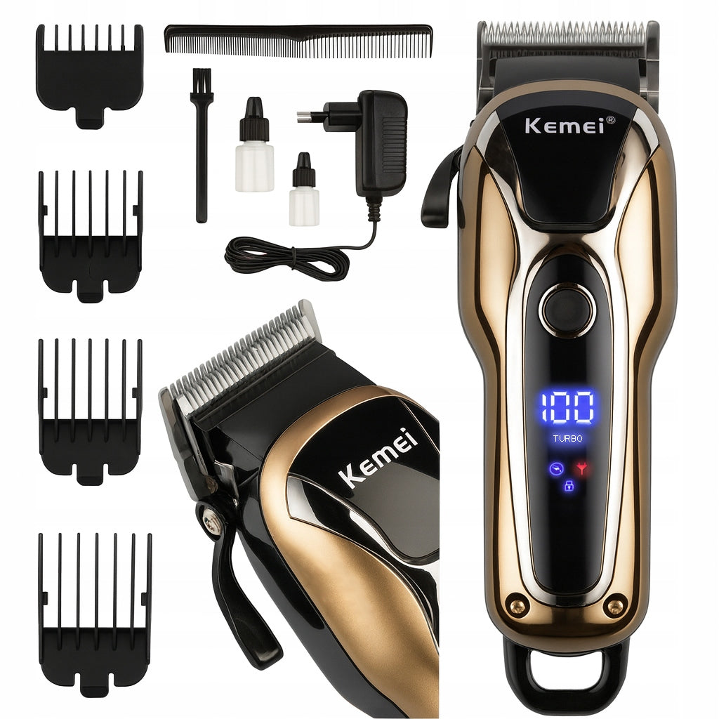 BEARD CLIPPER KEMEI CAPS SET KM-1990 LCD