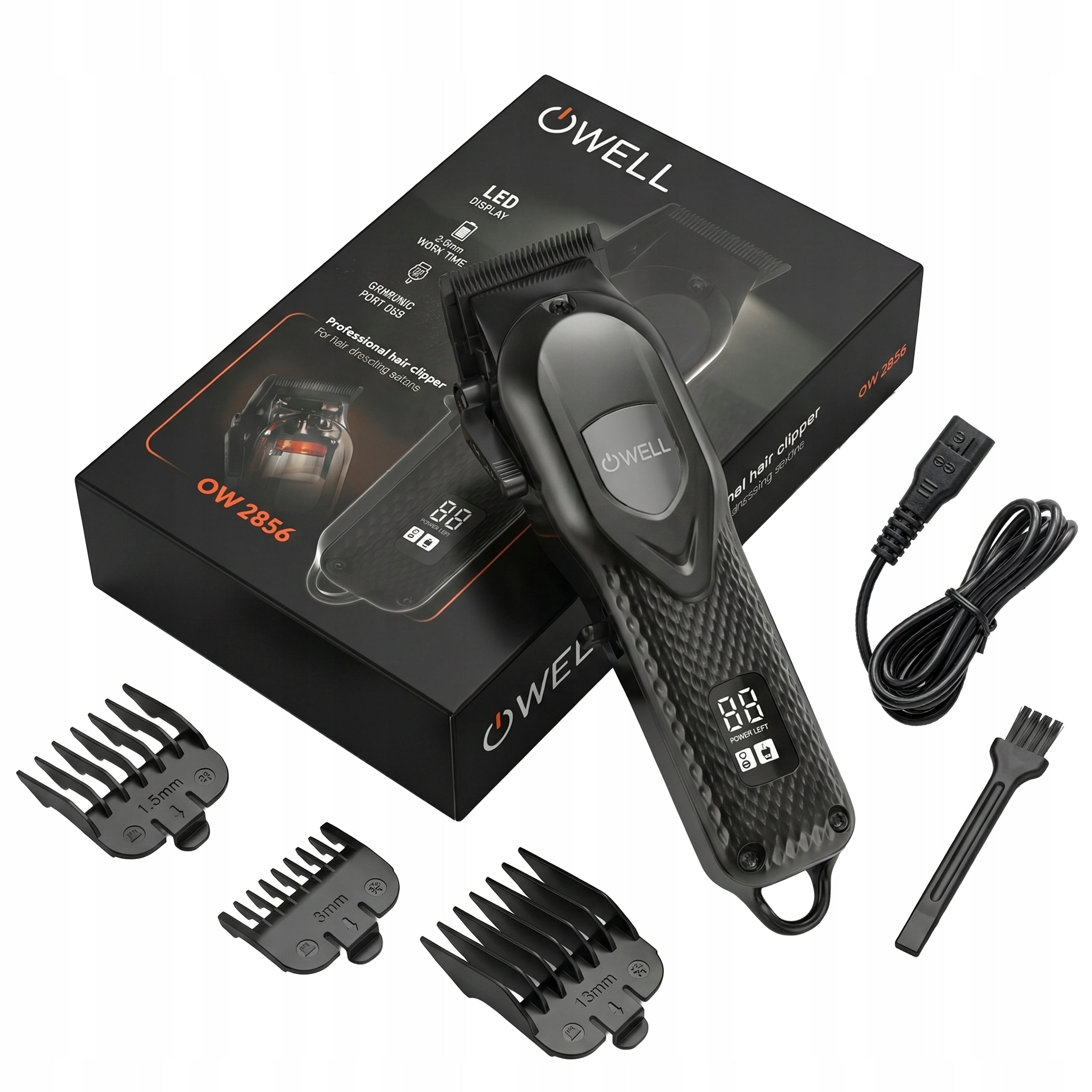 BEARD HAIR CLIPPER BEARD CORDLESS SHAVER LED USB