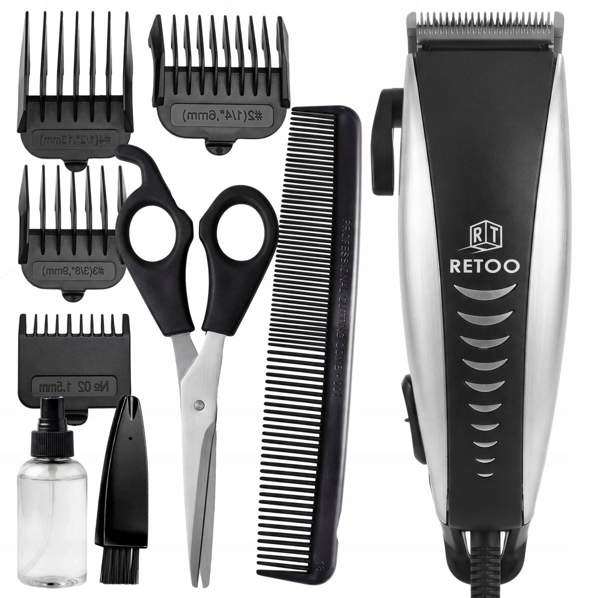 BEARD HAIR CLIPPER SHAVER TRIMMER 4 ATTACHMENTS SET 4IN1 Medical device no