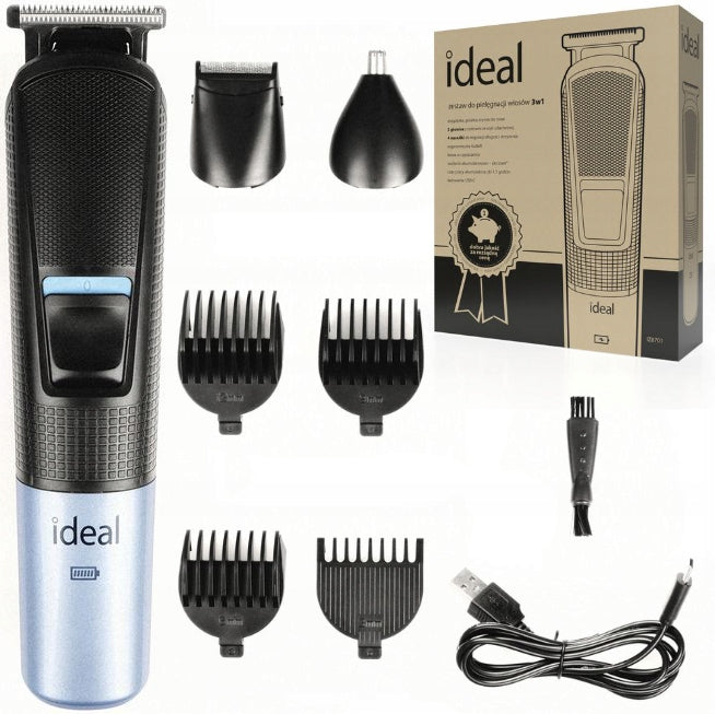 BEARD HAIR CLIPPER TRIMMER SET 3in1 IDEAL IZ8701 Medical device no