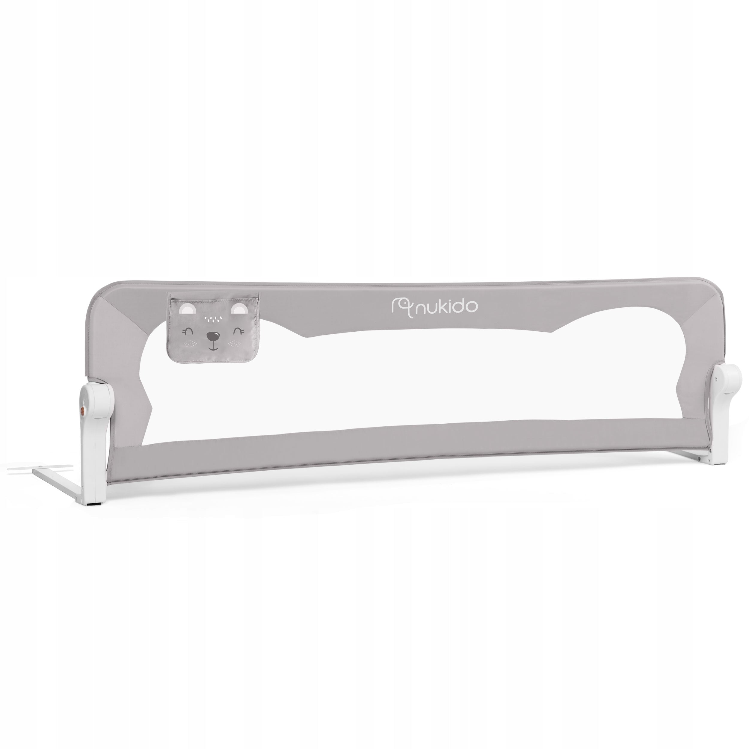 BED BARRIER 180cm PROTECTIVE FOLDING GATE SAFETY LOCK Color gray