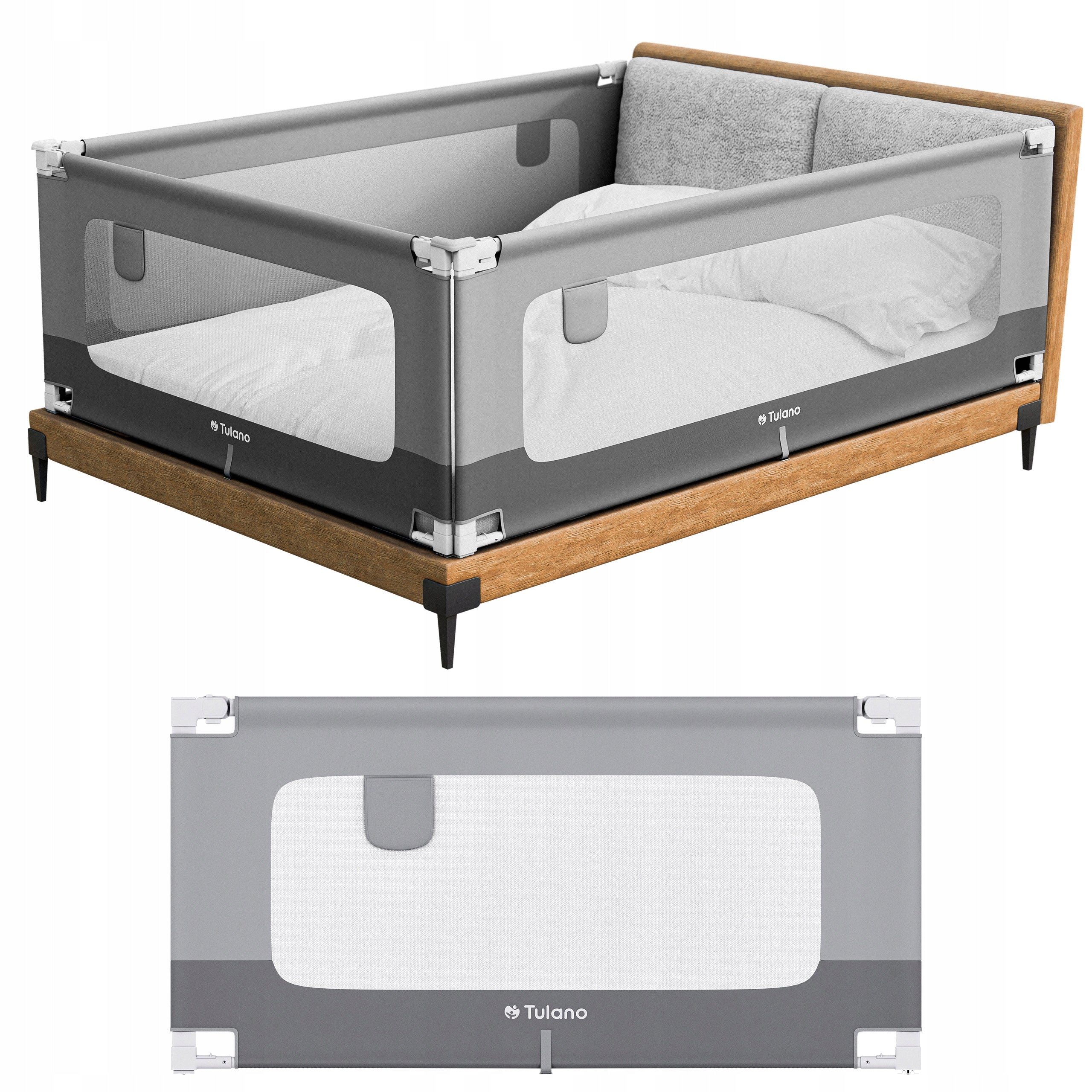 BED BARRIER Tulano protective SAFETY GATE FOLDING 140x70cm