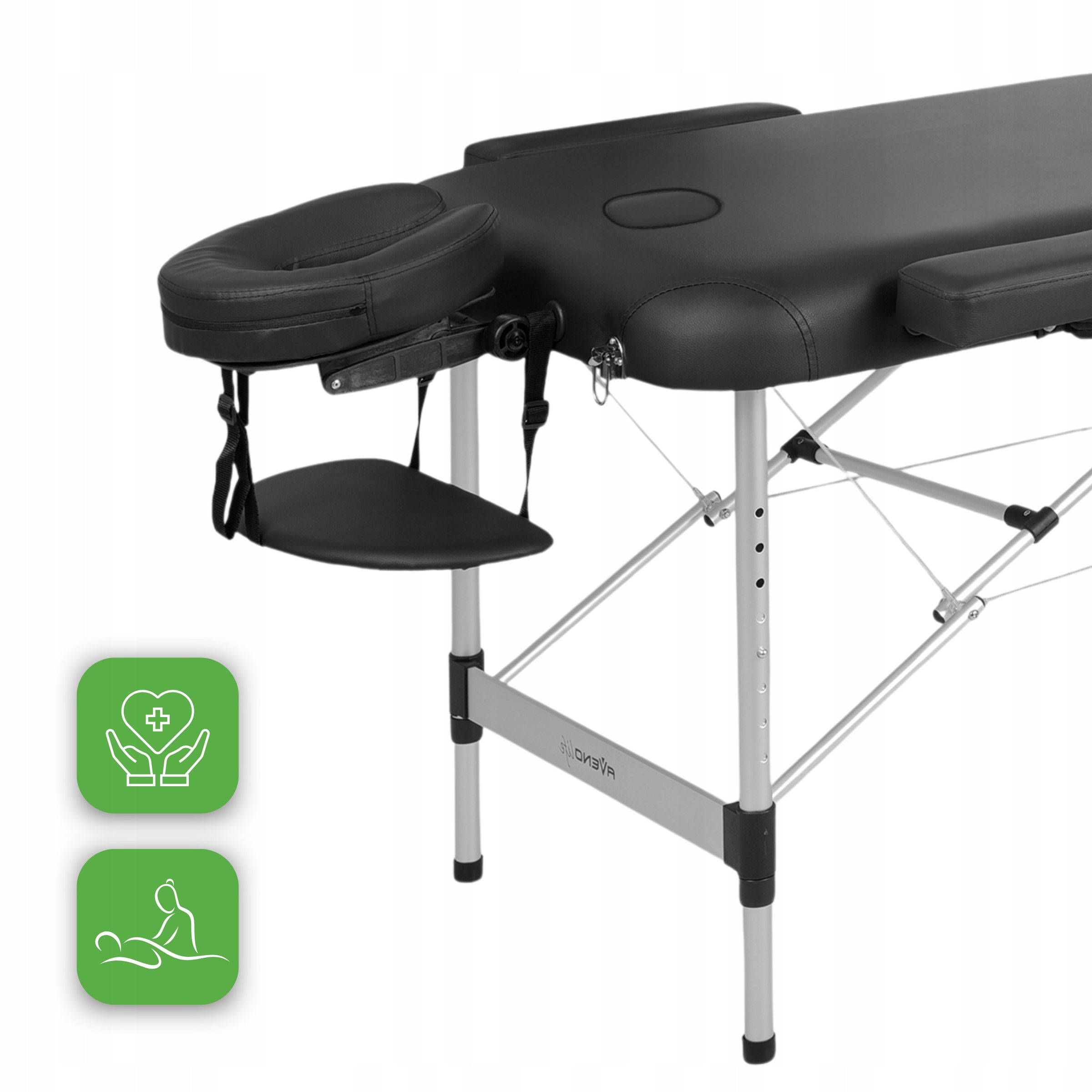 BED MASSAGE TABLE ALUMINUM FOLDING NADIA 70CM WITH ACCESSORIES HABYS Kind folding table