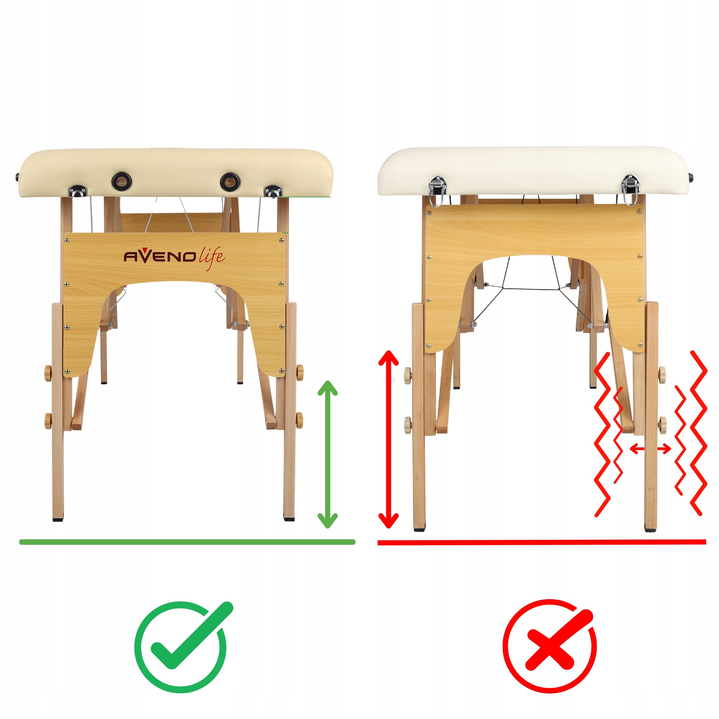 BED MASSAGE TABLE FOLDING SOFIA LIGHT 60 CM COMFORT FOAM 5CM HABYS Packaging status original