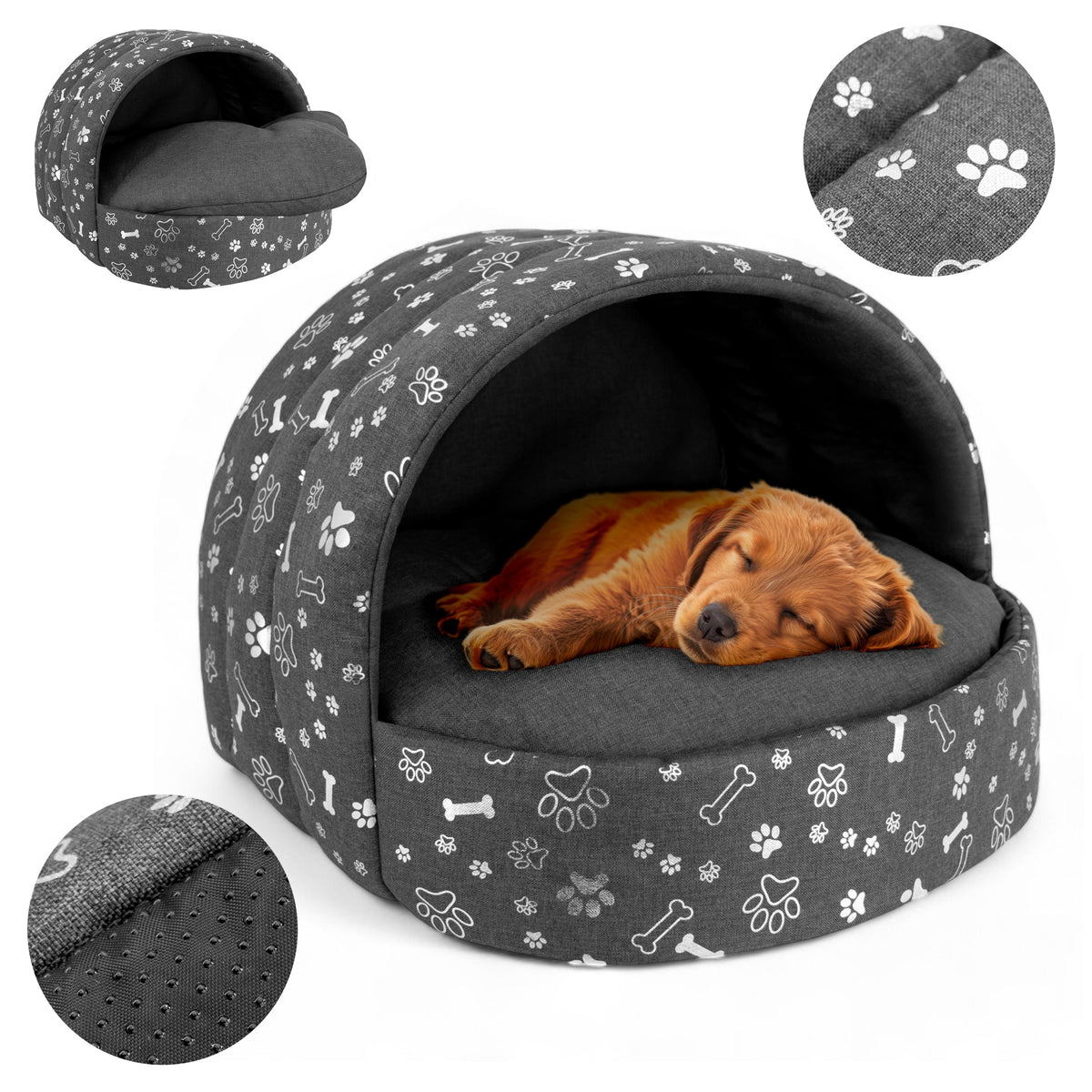 BED WATERPROOF CAT HOUSE DOG KENNEL BOOTH WITH PILLOW L 62x52cm