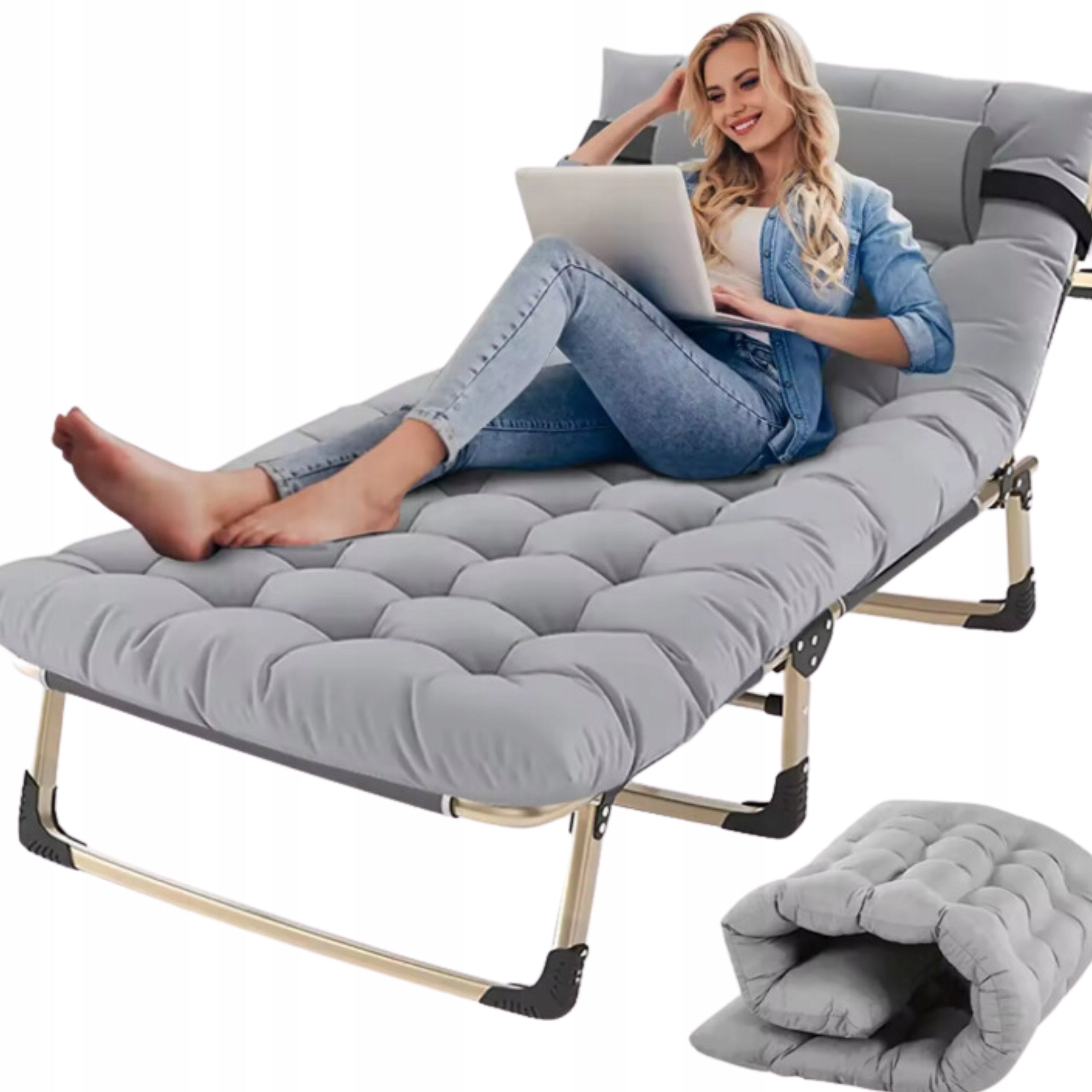 BED with mattress pillow HIKING BED FOLDING FIELD BED COMFORTABLE