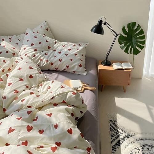 BEDDING 135X200 HEART MICROFIBER FOR GIRL TEENAGERS SET Manufacturer code SWC5908151530245