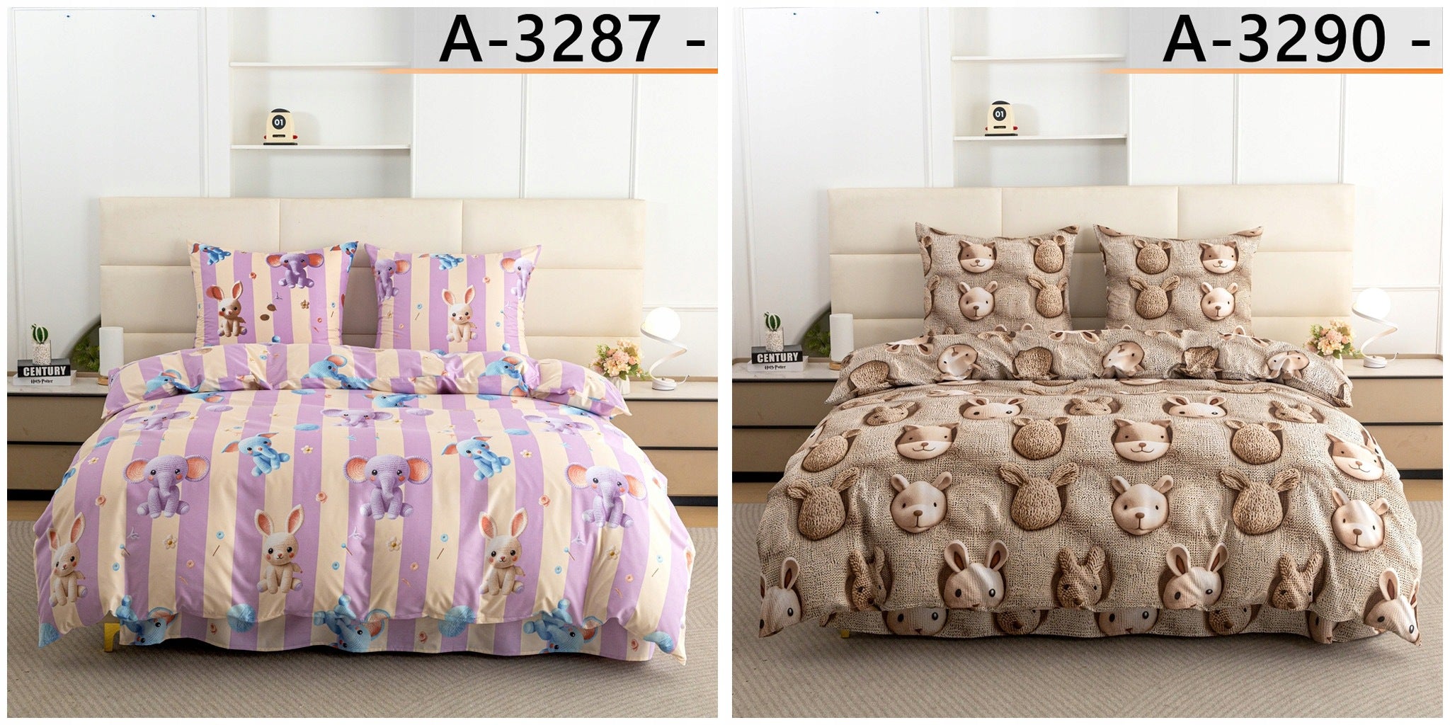 BEDDING 140x200 COTTON BEDDING SET + PILLOWCASE SELECTION OF PATTERNS 2CZ Manufacturer code POŚCIEL 140x200 SATYNA BAWEŁNIANA KOMPLET 2CZ