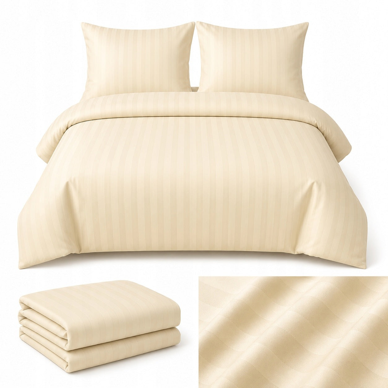 BEDDING 160x200 HOTEL 100% COTTON SATIN DAMASK COLORS TO CHOOSE FROM