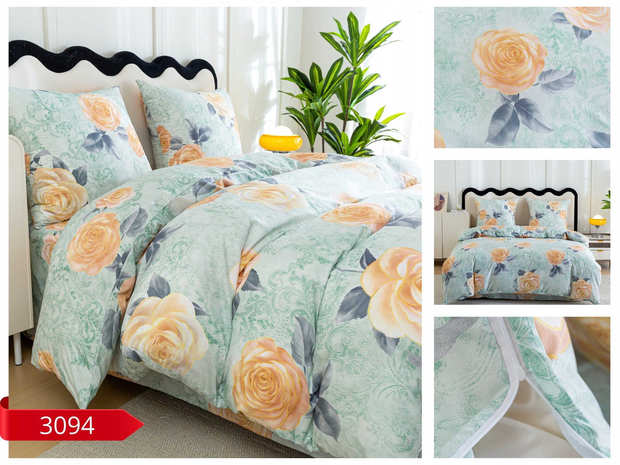 BEDDING 200x220 +2 PILLOWCASES 70x80 DOUBLE-SIDED BEDDING SET Packaging status original