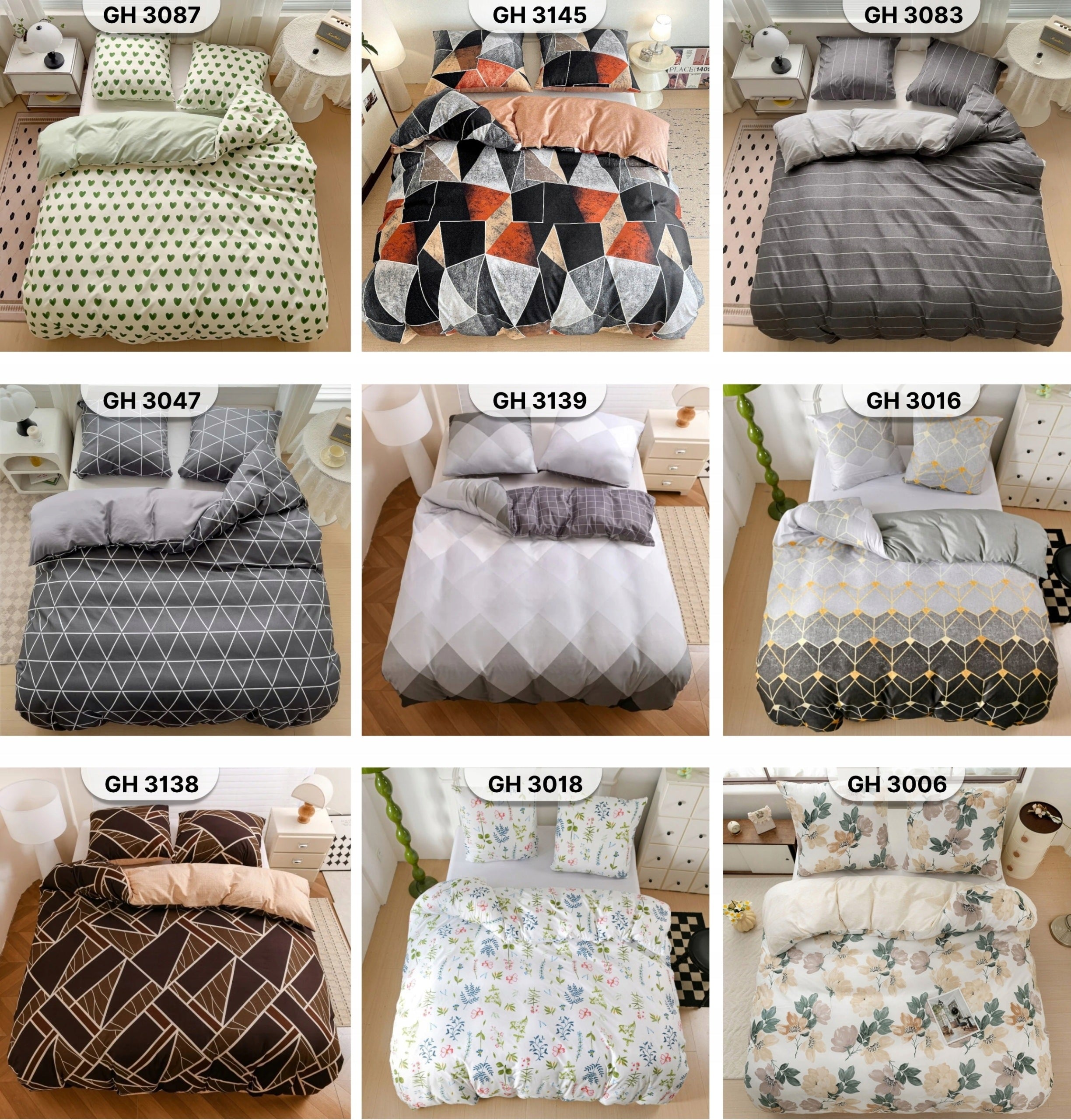 BEDDING 200x220 +2 pillowcases Cotton satin BEDDING SET PATTERNS THICK Packaging status original