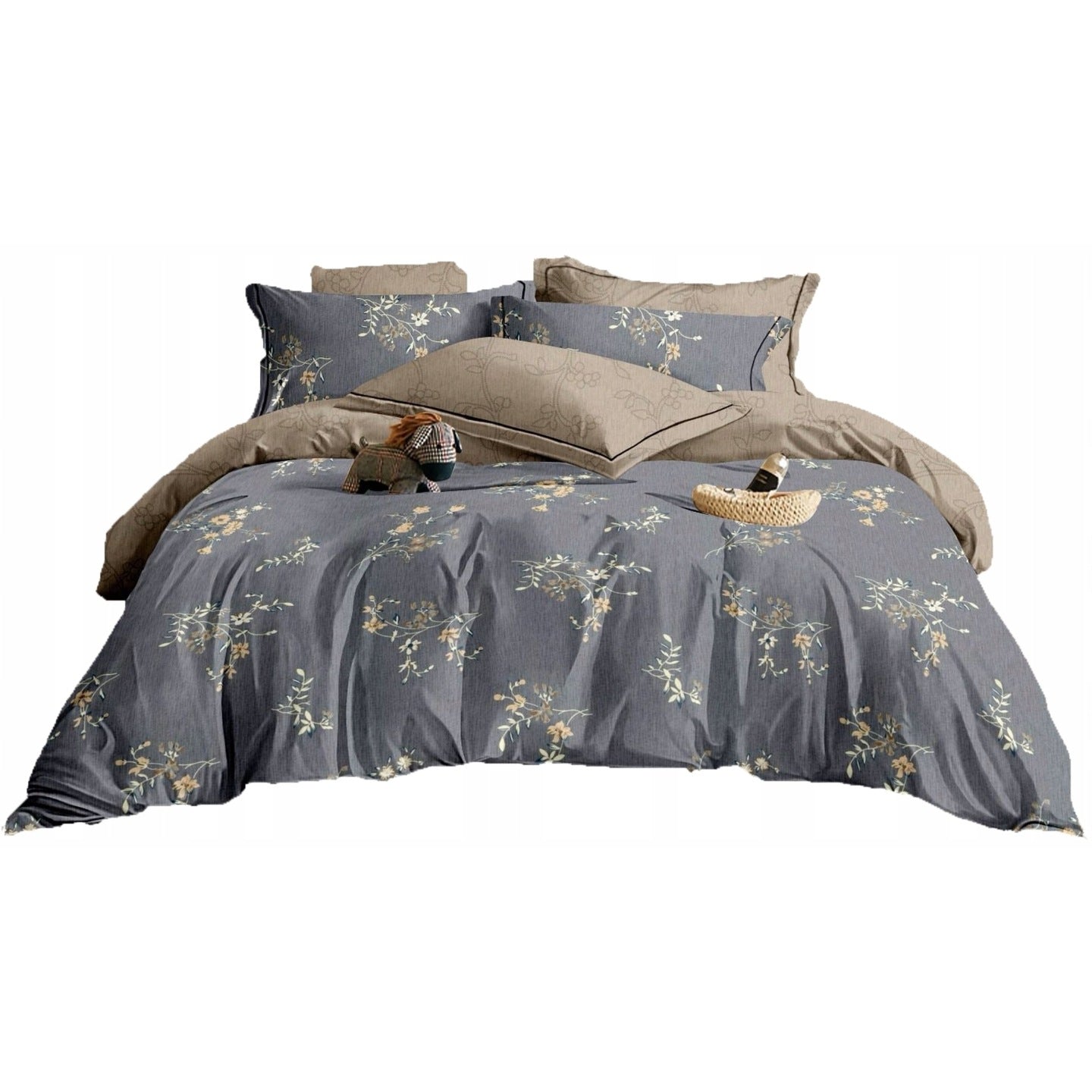 BEDDING 200x220 + 2x SATIN PILLOWCASE PATTERNS DOUBLE-SIDED QUALITY COLORS 5D LUX