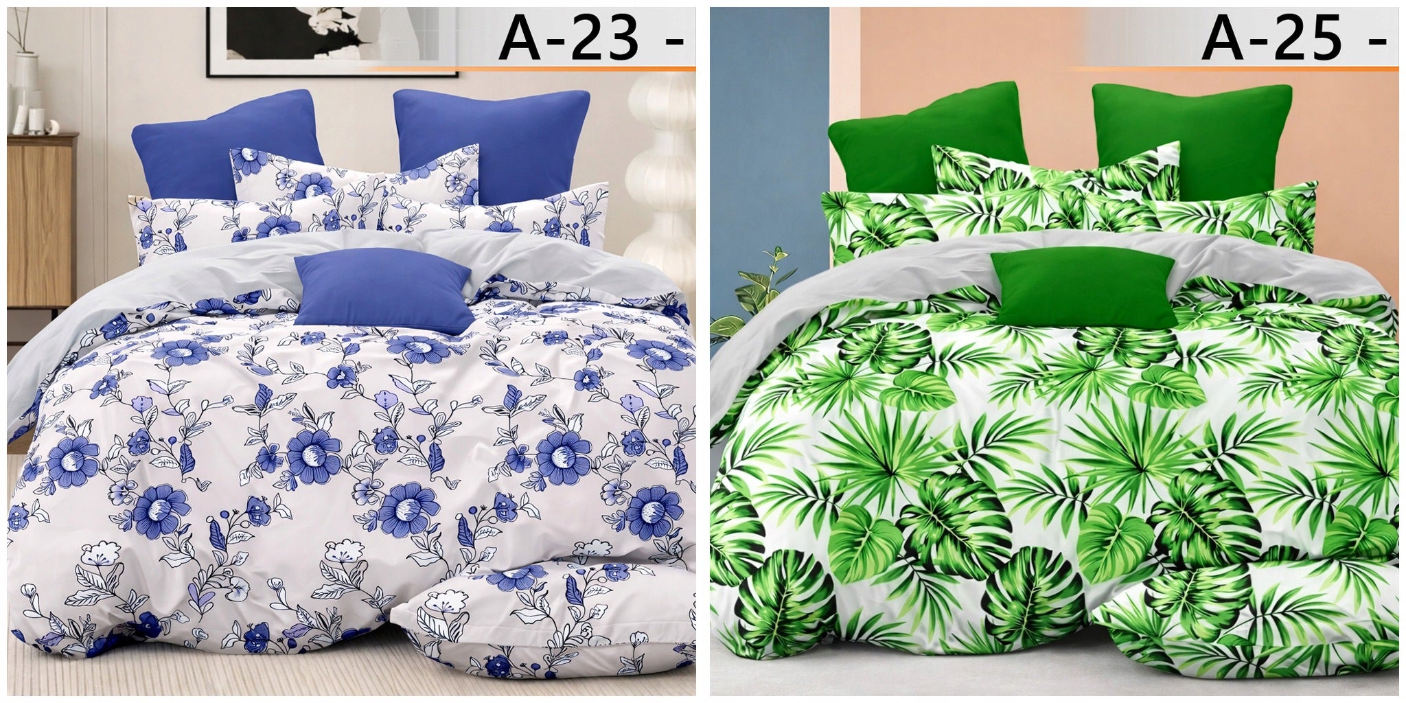 BEDDING 200x220 COTTON BEDDING SET + 2 PILLOWCASES SELECTION OF PATTERNS 3CZ Manufacturer code POŚCIEL 200x220 SATYNA BAWEŁNIANA KOMPLET 3CZ