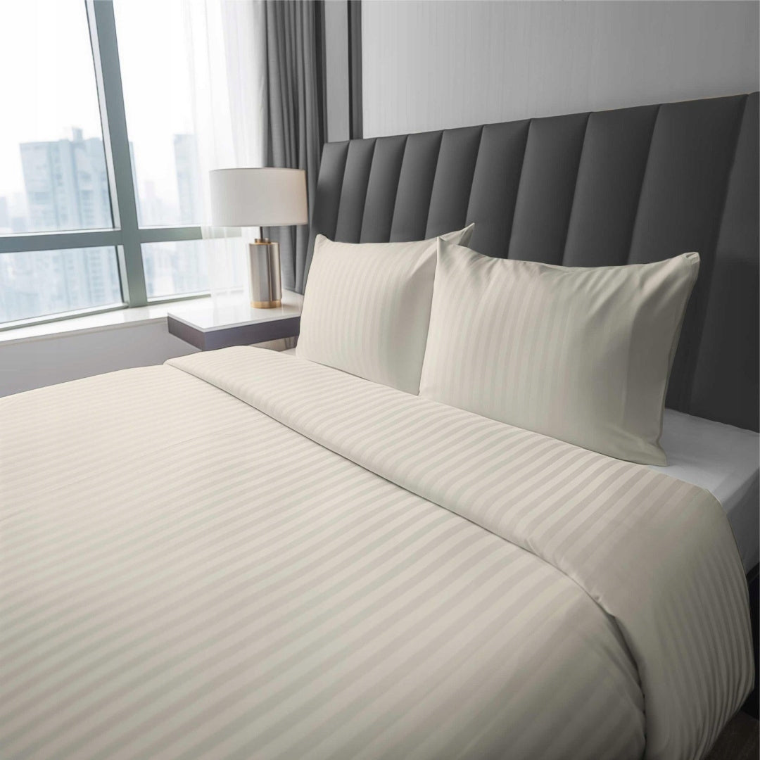 BEDDING LUXURY SATIN COTTON DAMASK 160X200 ECRU CREAM Manufacturer code pasy160-ecru