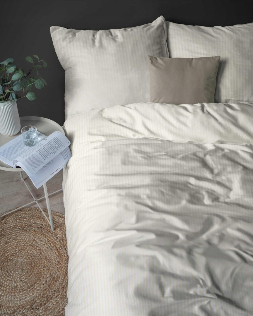 BEDDING LUXURY SATIN COTTON DAMASK 160X200 ECRU CREAM Packaging status original