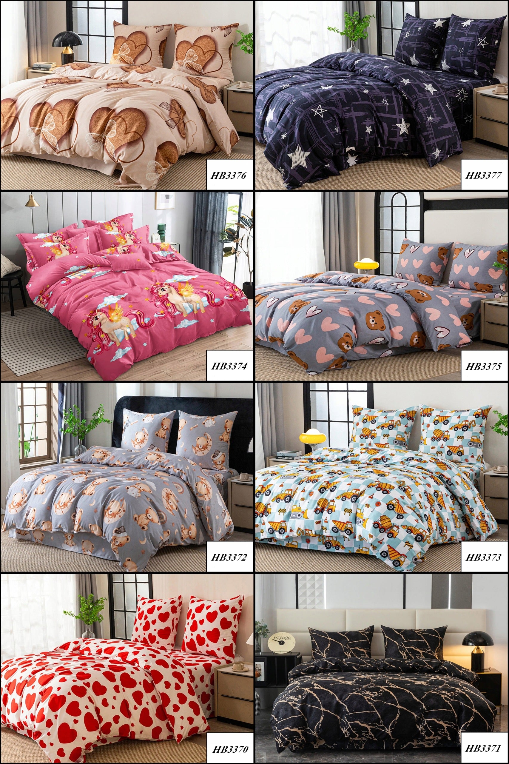BEDDING SET 140x200 SATIN COTTON PATTERNS FOR SPRING GIFT Brand J&W