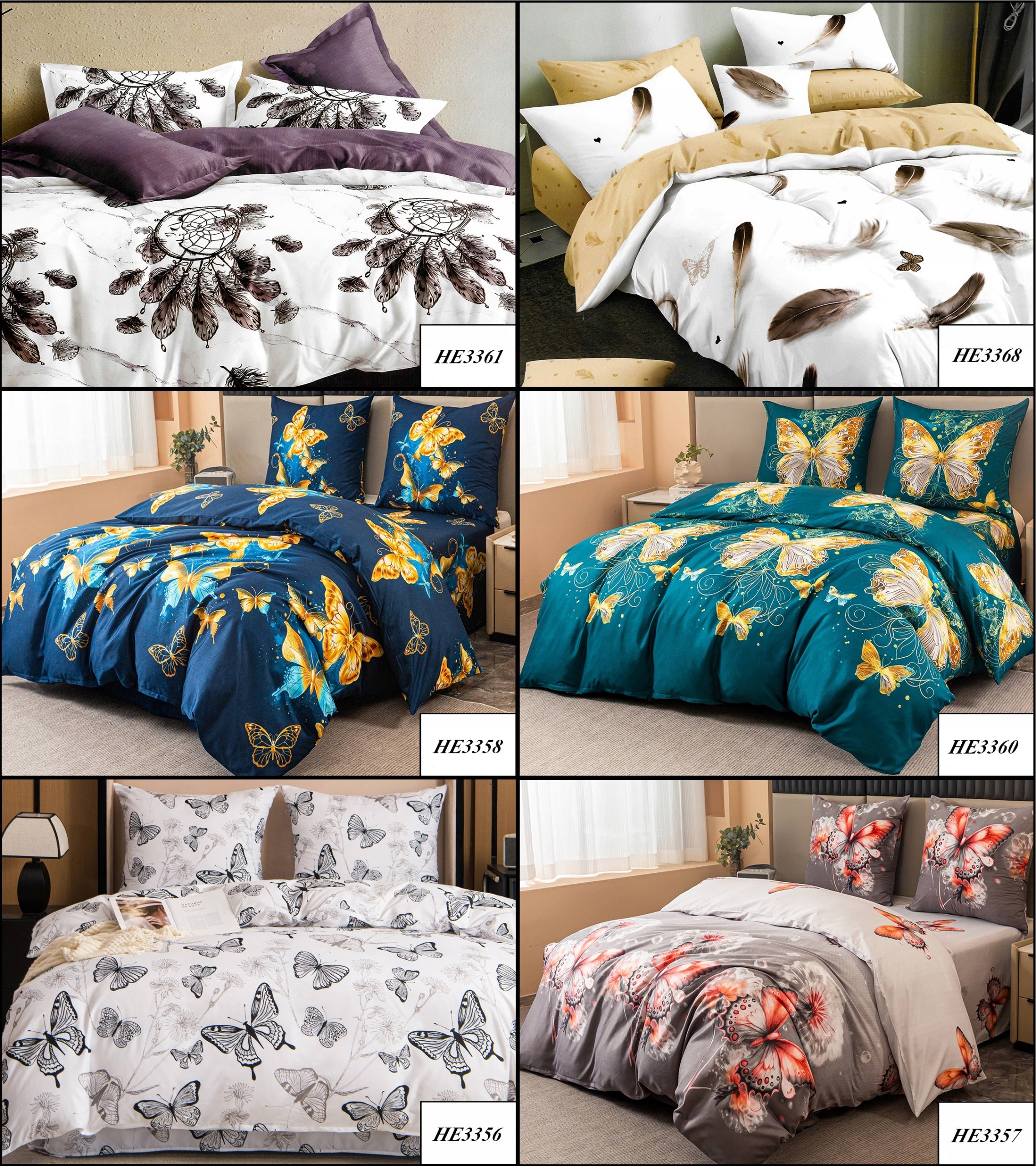 BEDDING SET 160x200 + AUTUMN SHEET BEDDING LOTS OF PATTERNS Brand J&W