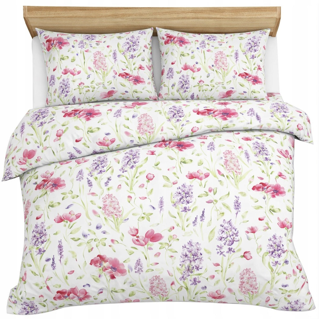 BEDDING SET 160x200 COTTON 100% THICK 3 PIECES Poland PREMIUM FLOWERS Manufacturer code komplet pościeli 160x200
