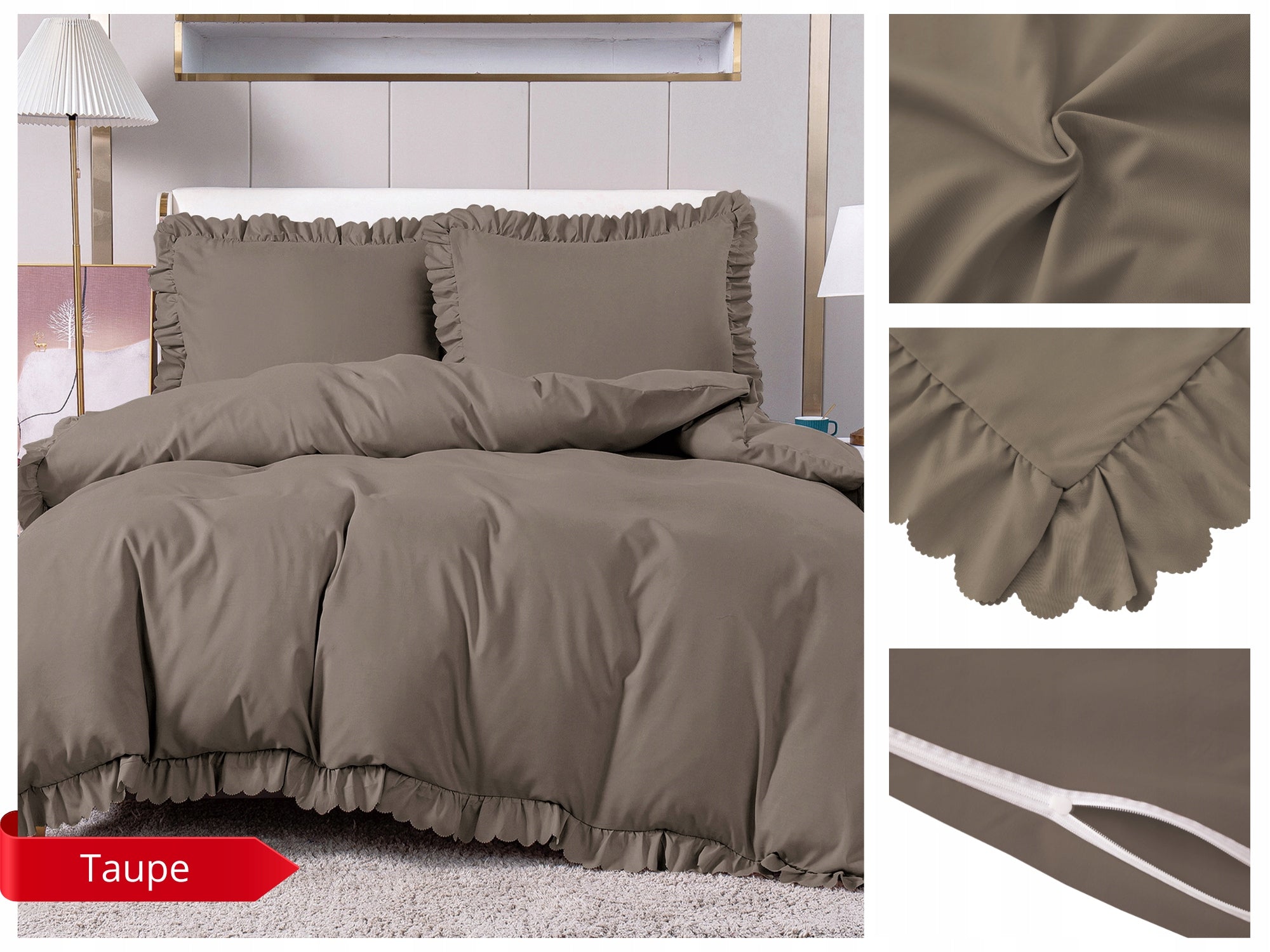 BEDDING WITH FRILL 140x200 + PILLOWCASE 70x80 BEDDING SET WITH FRILL Manufacturer code 472