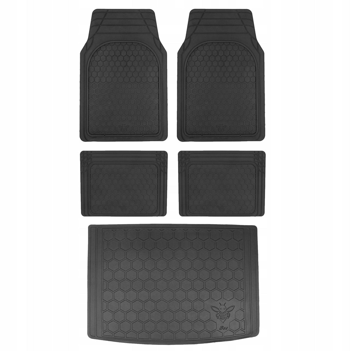 BEE Universal Rubber Rug Set and TPE Trunk Mat