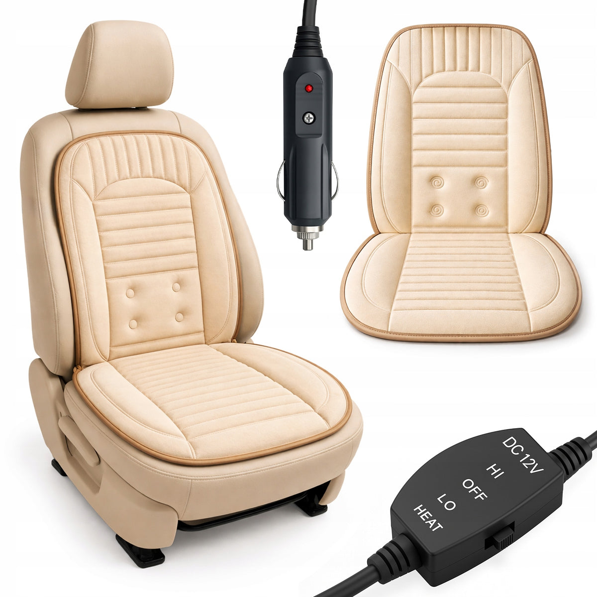 BEIGE 12V HEATING MAT FOR SEAT HEATED FOR CAR