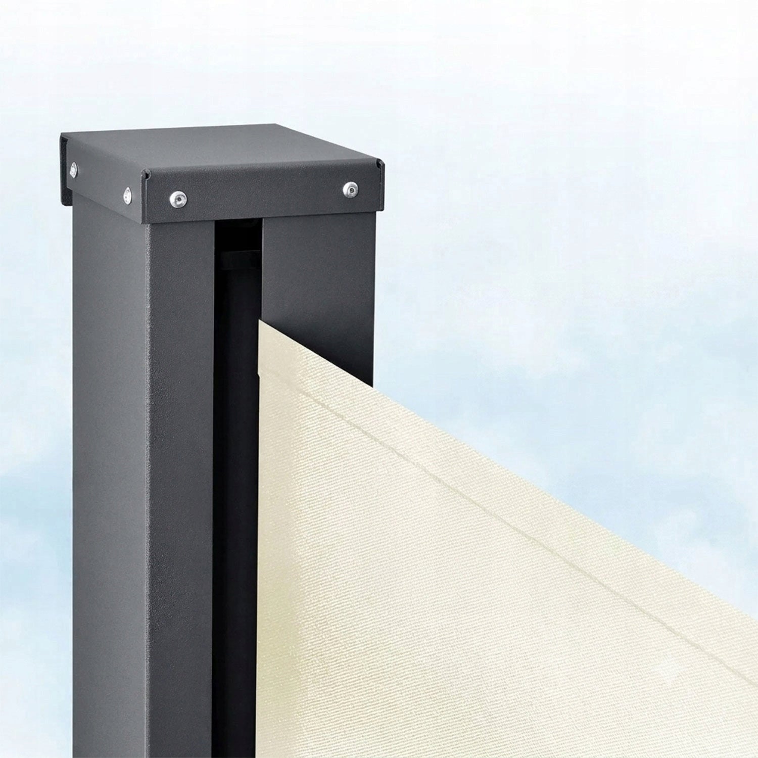 BEIGE SIDE AWNING EXTENDABLE 300x180 CM RETRACTABLE ROLLER BLIND TERRACE COVER Product width 180 cm
