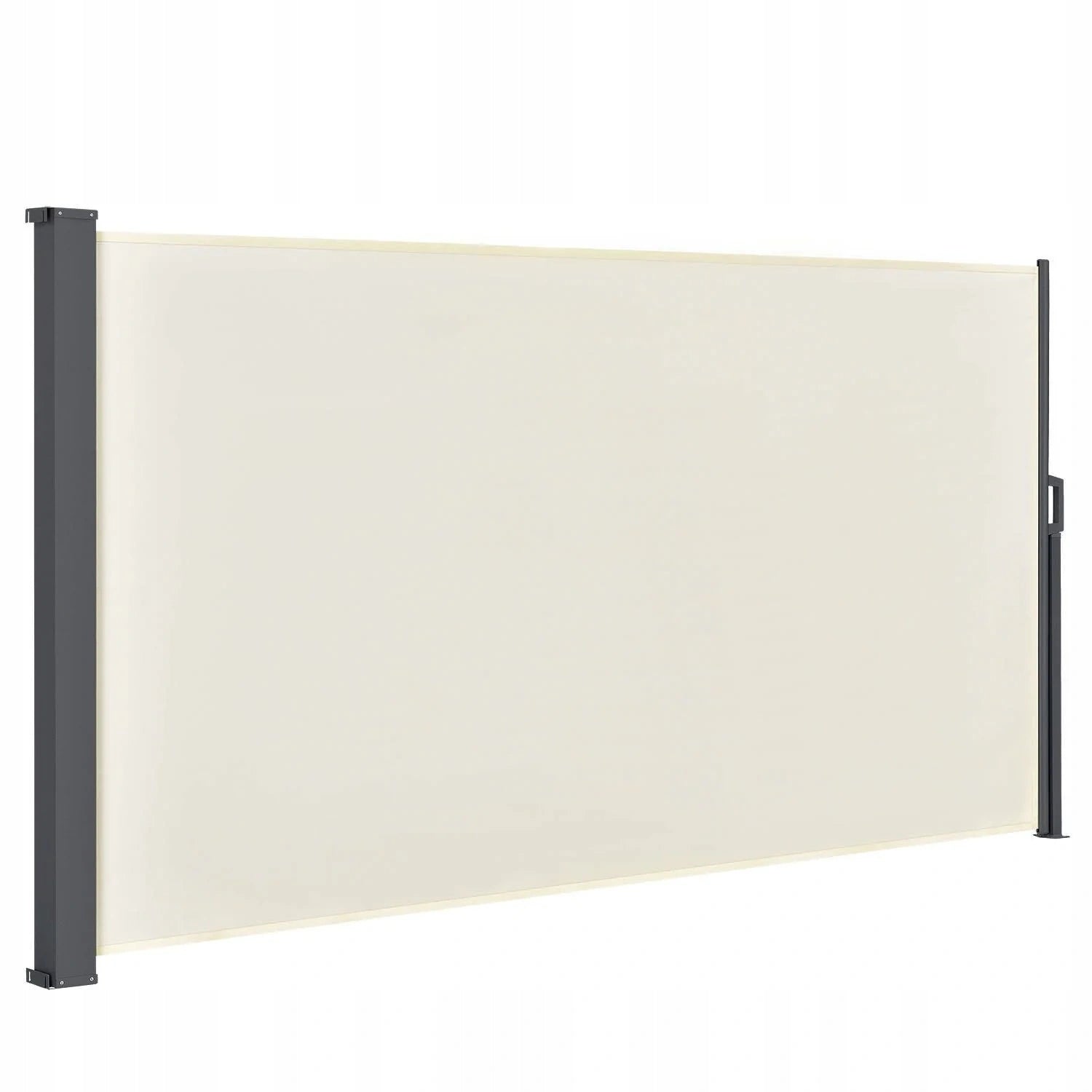 BEIGE SIDE AWNING EXTENDABLE 500x160 CM RETRACTABLE ROLLER BLIND TERRACE COVER