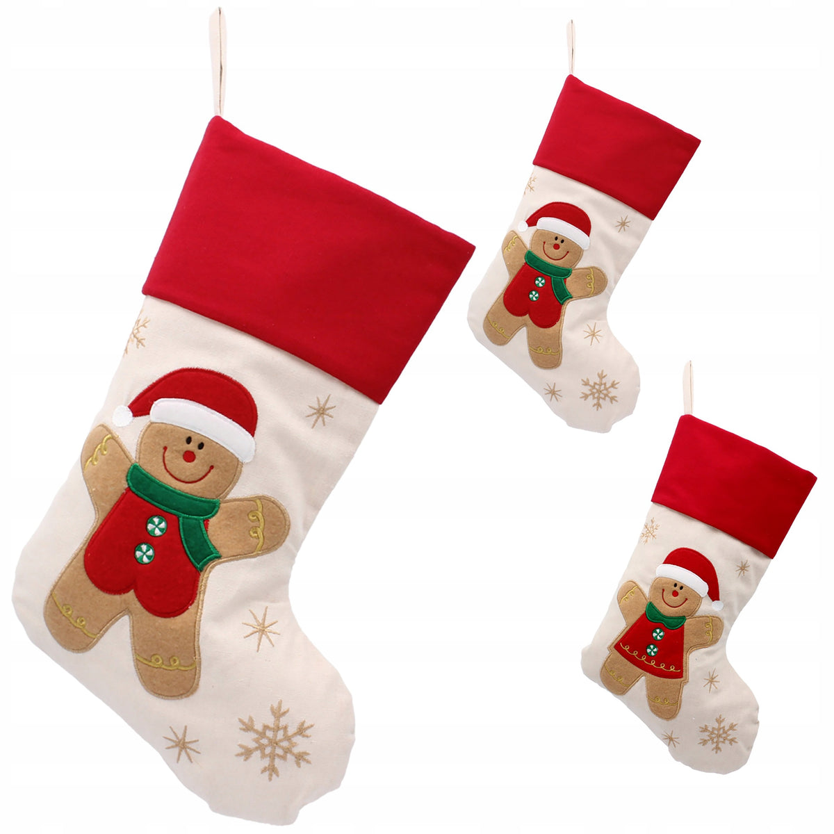 BEIGE, sock for gifts, Santa's CHRISTMAS sock for fireplace 40 cm Manufacturer code SUN1680_1