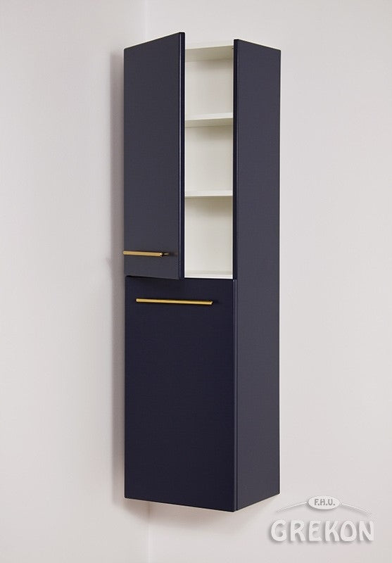 BELLI GOLD bathroom furniture navy blue bookcase high Furniture depth 32 cm