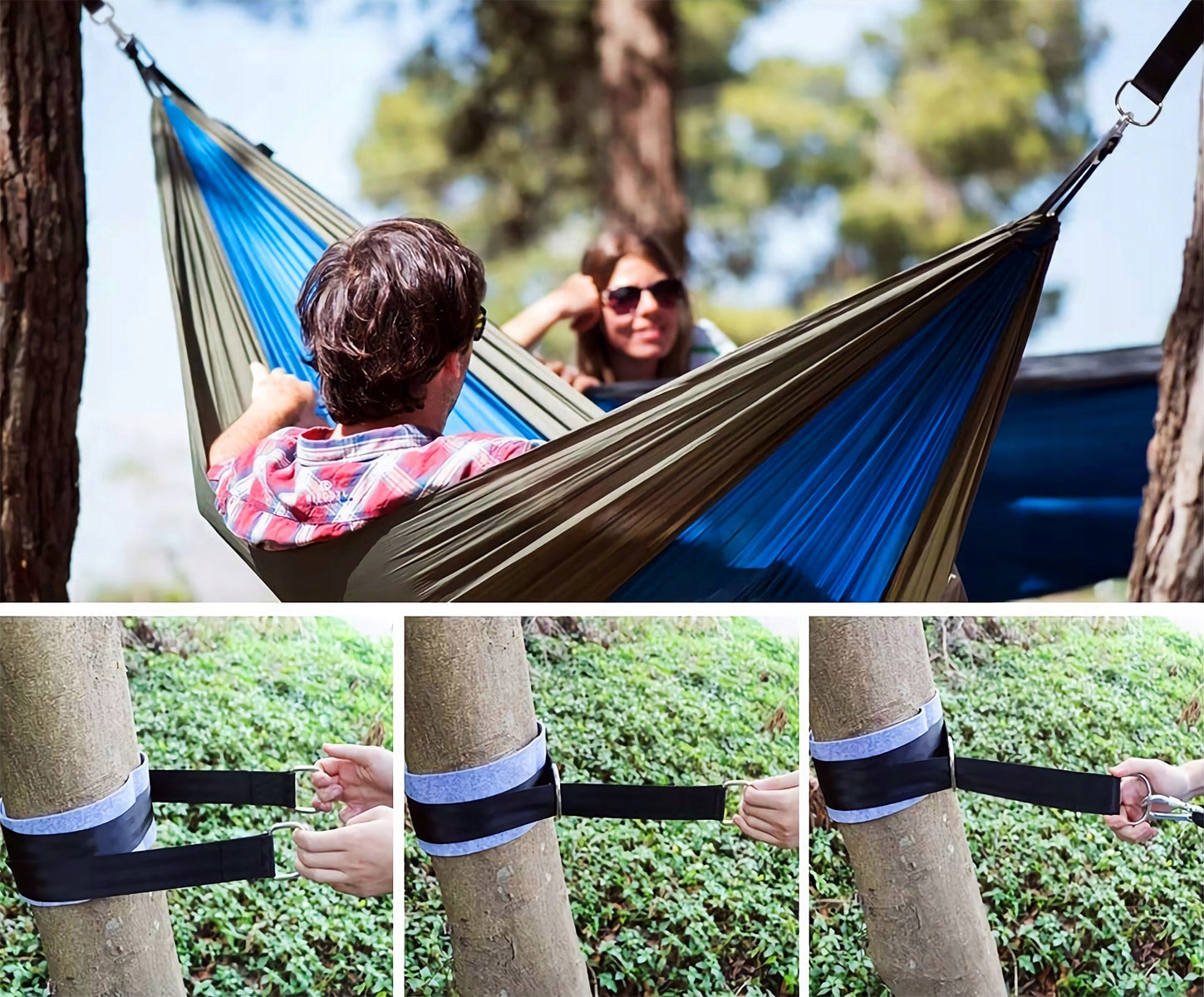 BELTS ROPE ATTACHMENT FOR HAMMOCK SWING TAPE CARABINER HOLDER SET OF 2PCS Manufacturer Heckermann