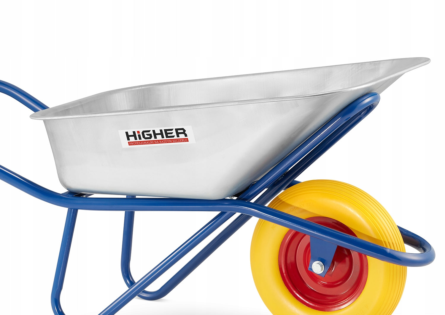BEST Construction Steel Garden Wheelbarrow 210kg HIGHER 130L Wheel Protection Manufacturer code WB-6418-P