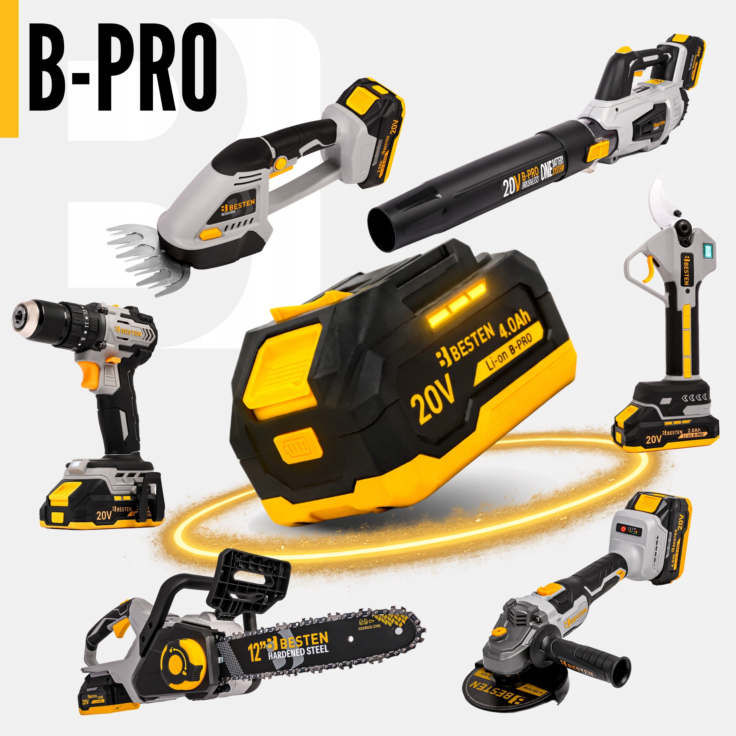 BESTEN Chainsaw Cordless Branch Saw Brushless POWERFUL Power supply battery operated