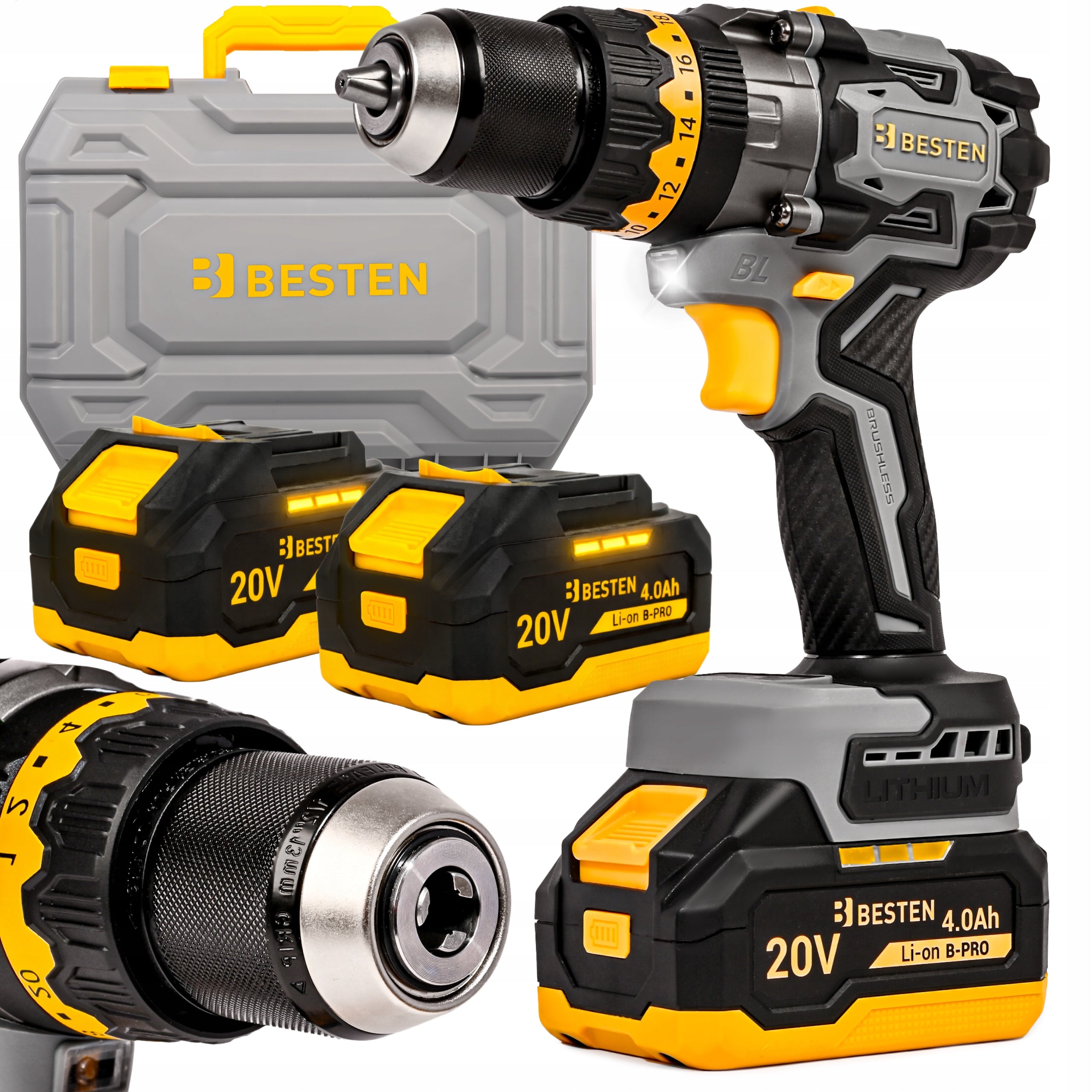 BESTEN Cordless Impactless Screwdriver 150 Nm 4,0Ah