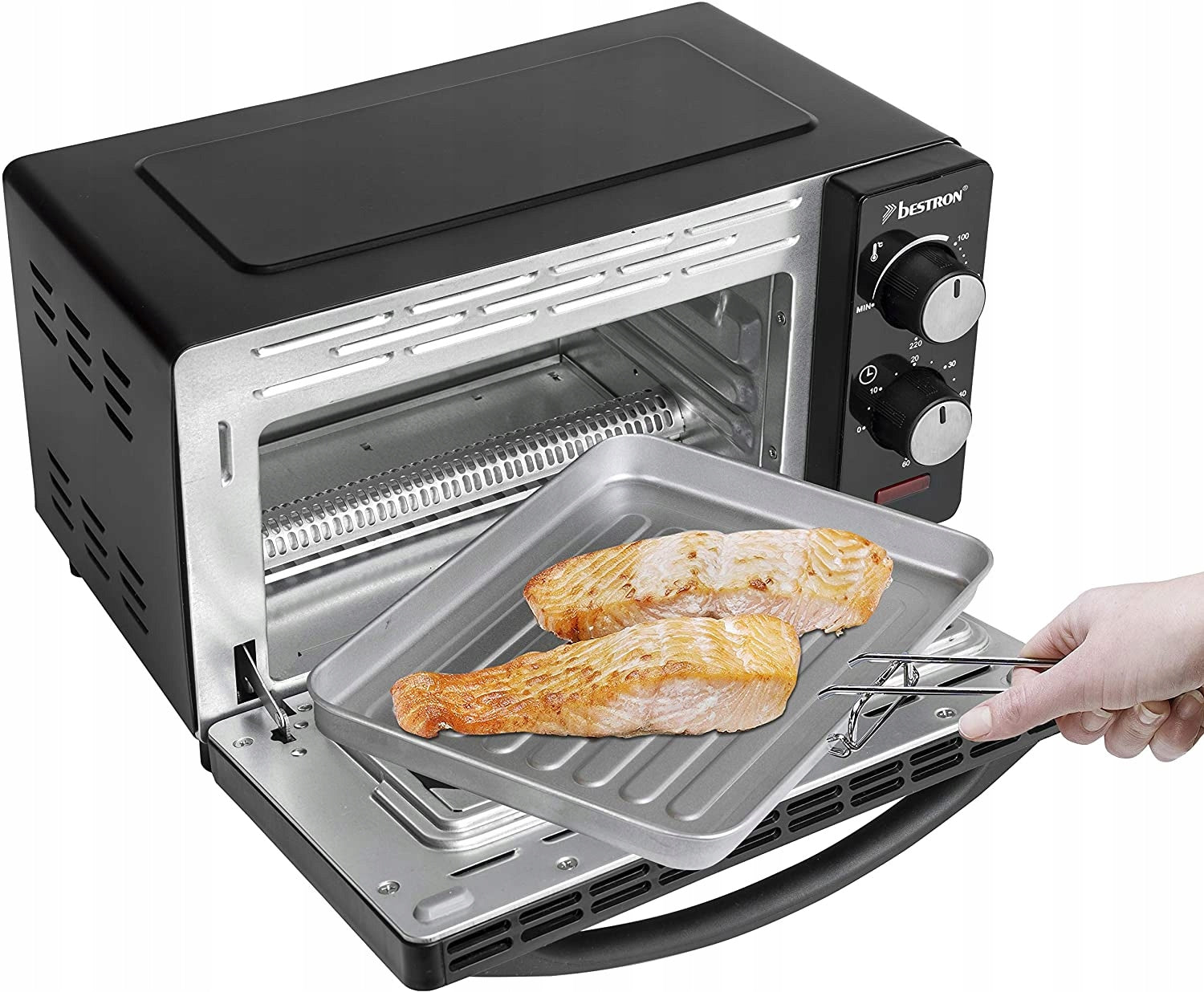 BESTRON MINI OVEN ELECTRIC TOASTER GRILL BLACK 9 L 800 W Brand Bestron