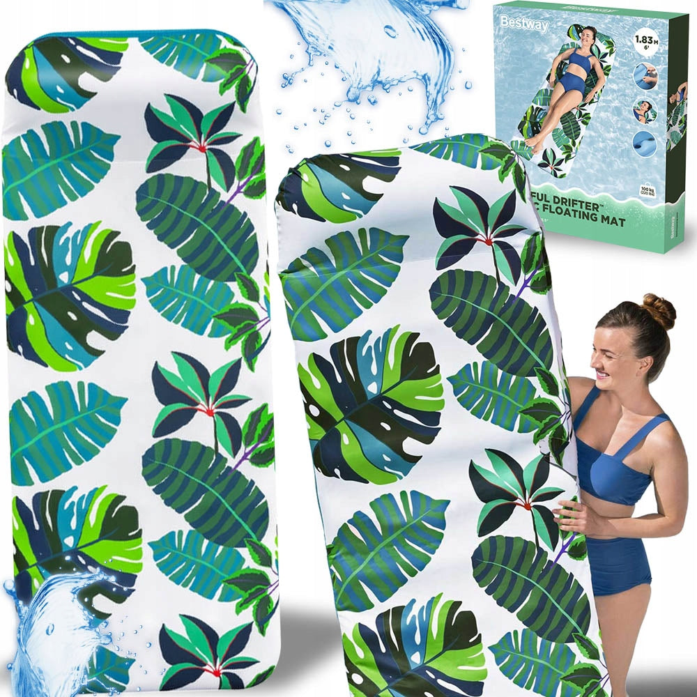 BESTWAY INFLATABLE SWIMMING MATTRESS WITH FABRIC MATERIAL 183 x 73 CM
