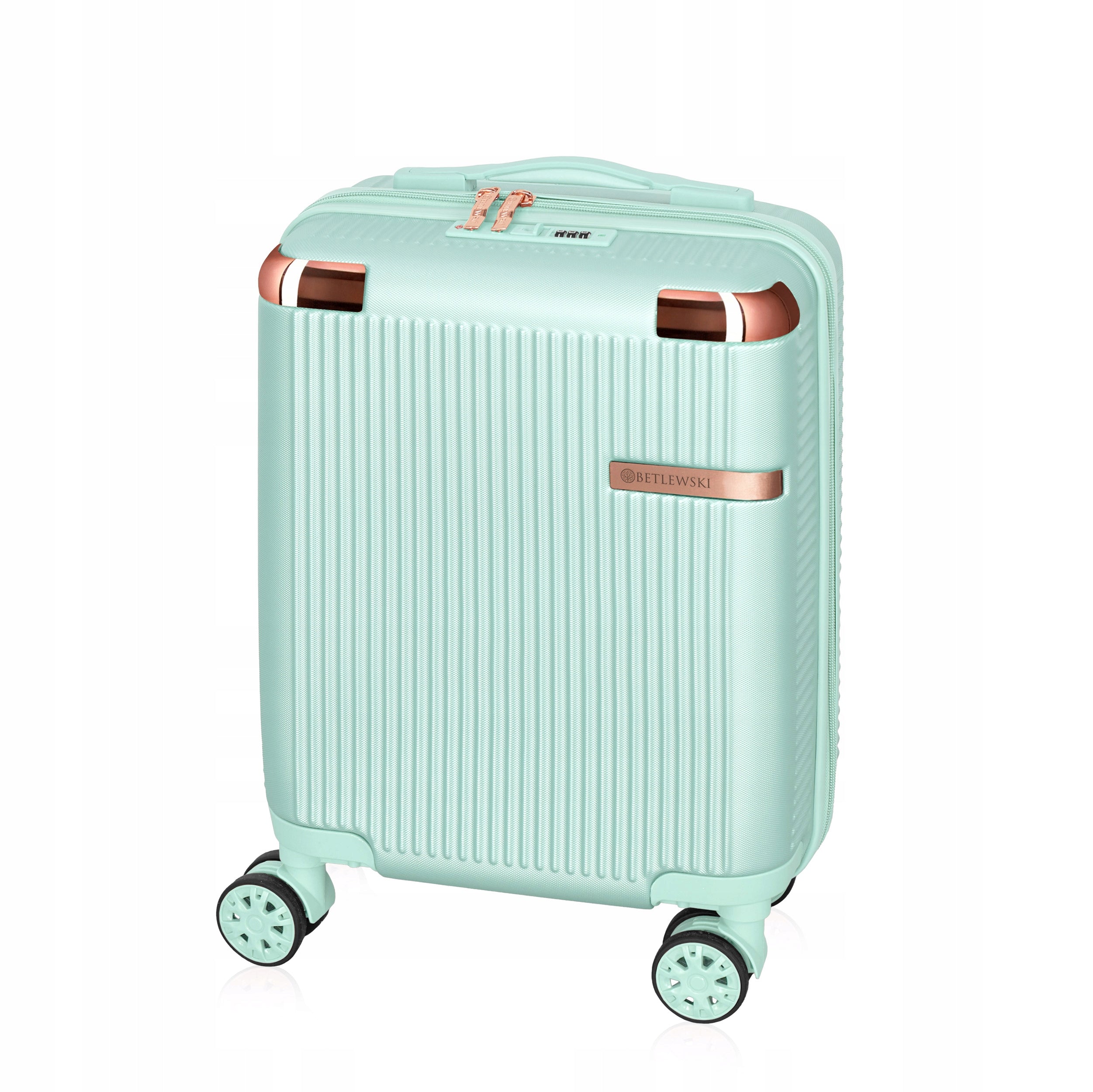 BETLEWSKI Small Cabin Suitcase comfortable zipper on wheels strong material