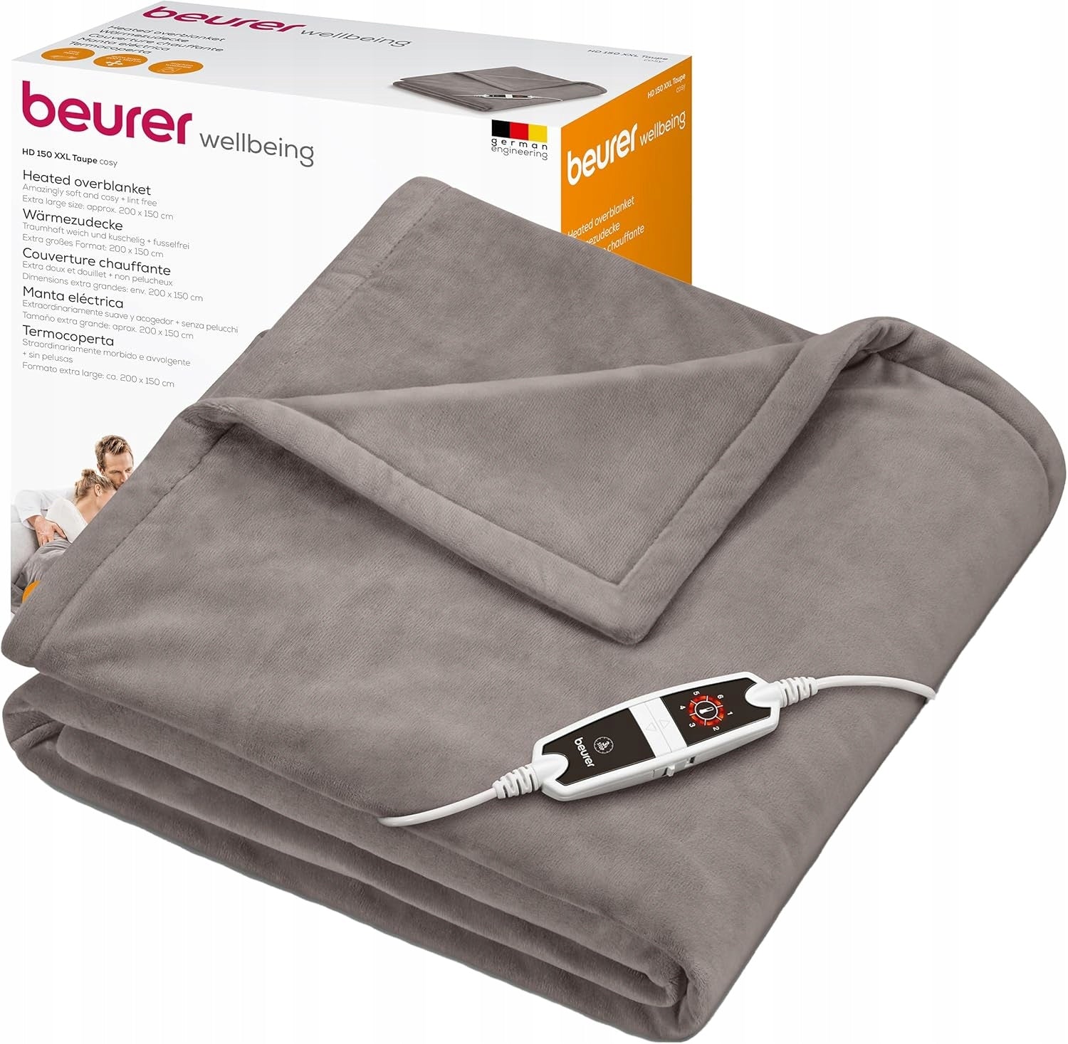BEURER HD 150 XXL 200x150 CM TAUPE ELECTRIC HEATING BLANKET