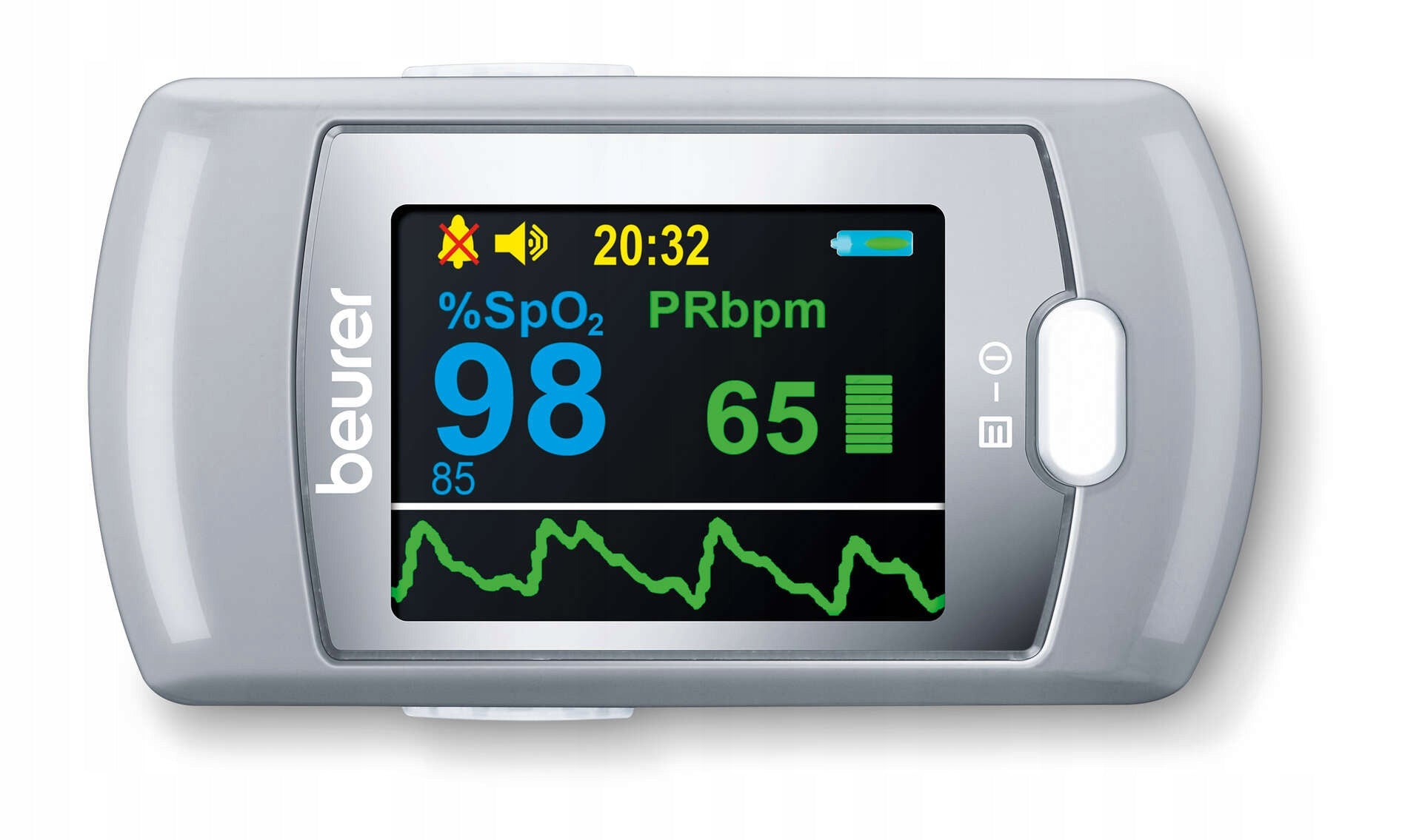 BEURER MEDICAL PULSE OXIMETER FINGER PO80 24h registers Color gray