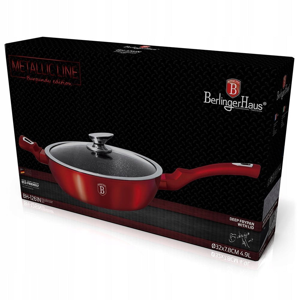 BH-1261N - Granite pan with lid 32 cm Berlinger Haus Burgundy Line Manufacturer code BH-1261N