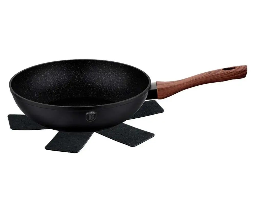 BH-1719 - Granite Wok 28 cm Berlinger Haus Ebony Rosewood Collection Packaging status original