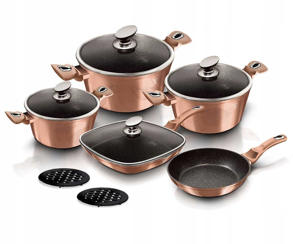 BH-6191 - Set of pots 11 el. Berlinger Haus Rose Gold Collection Packaging status original