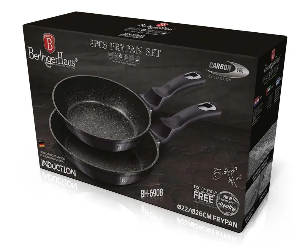BH-6908 - Pan set 2 el. BERLINGER HAUS CARBON induction Manufacturer code BH-6908