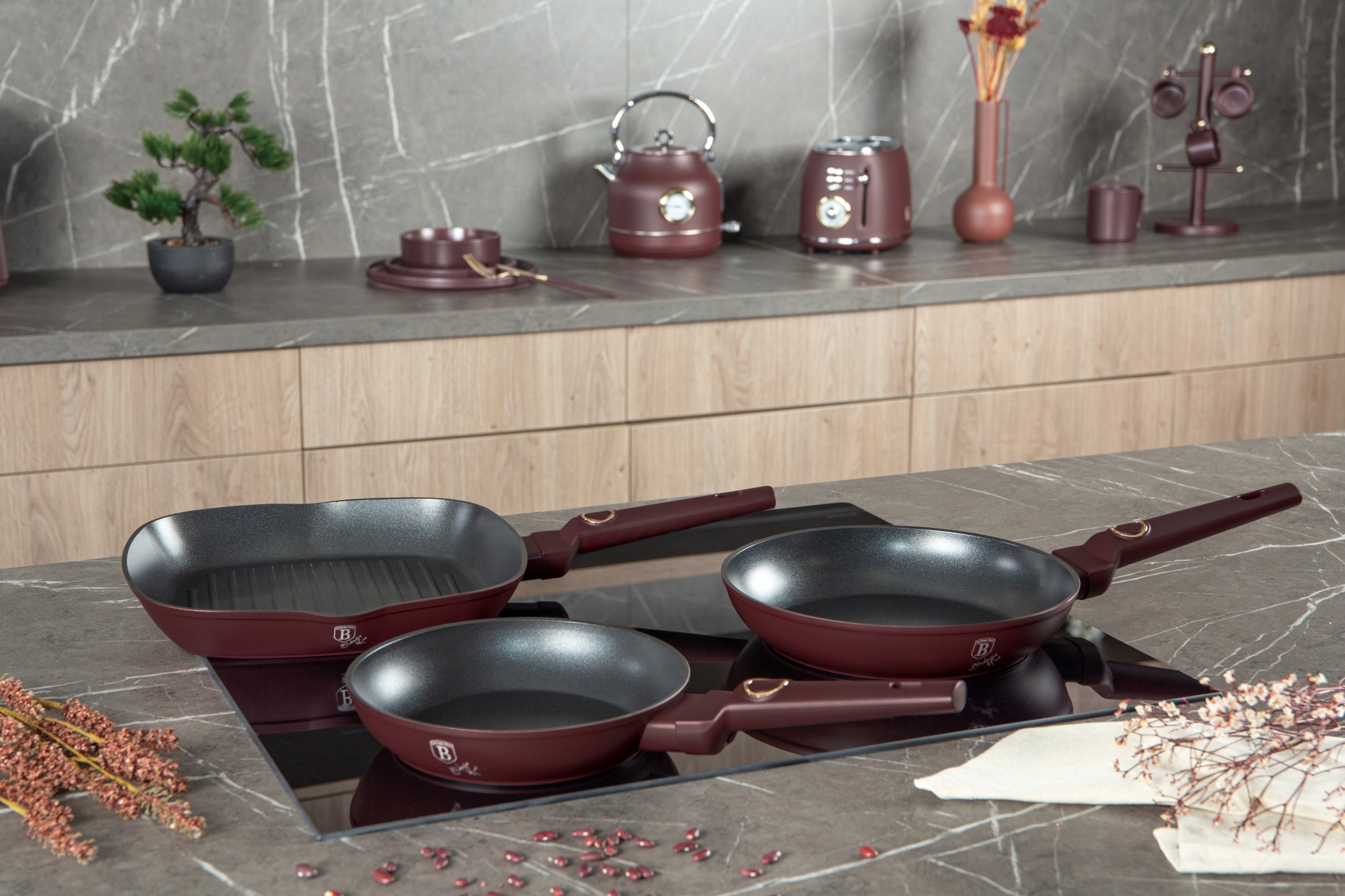 BH-8049 - Titanium Pan Set 3 el. BERLINGER HAUS LEONARDO induction Manufacturer code BH-8049