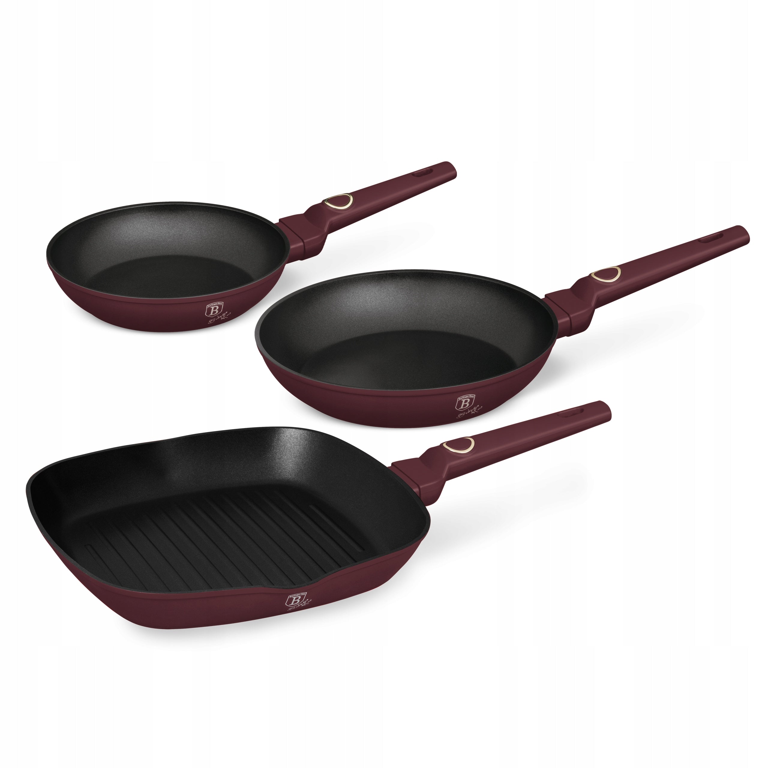 BH-8049 - Titanium Pan Set 3 el. BERLINGER HAUS LEONARDO induction