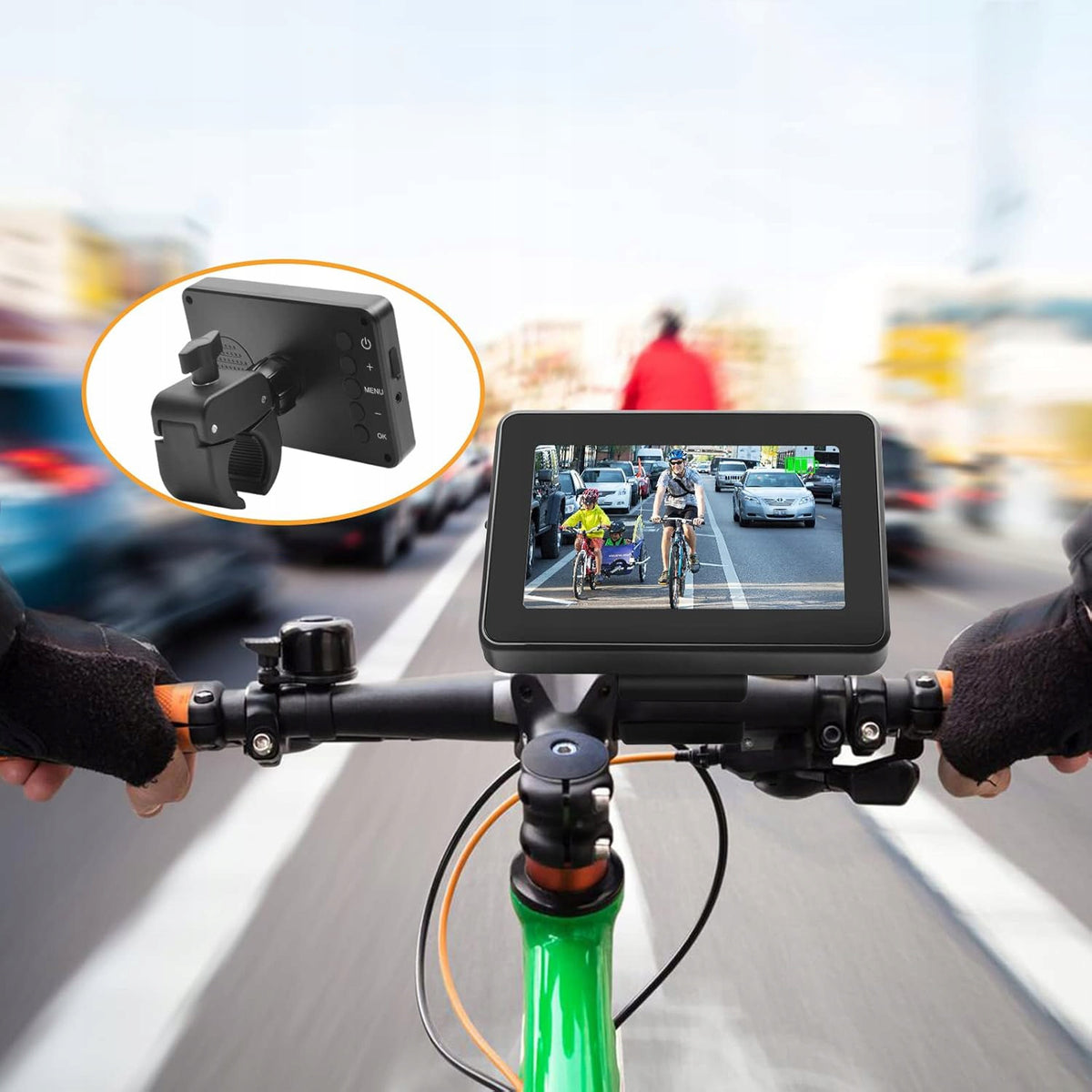 BICYCLE REAR VIEW CAMERA SYSTEM REARVIEW CAMERA WITH 1080P HD NIGHT VISION SCREEN Brand Bedee
