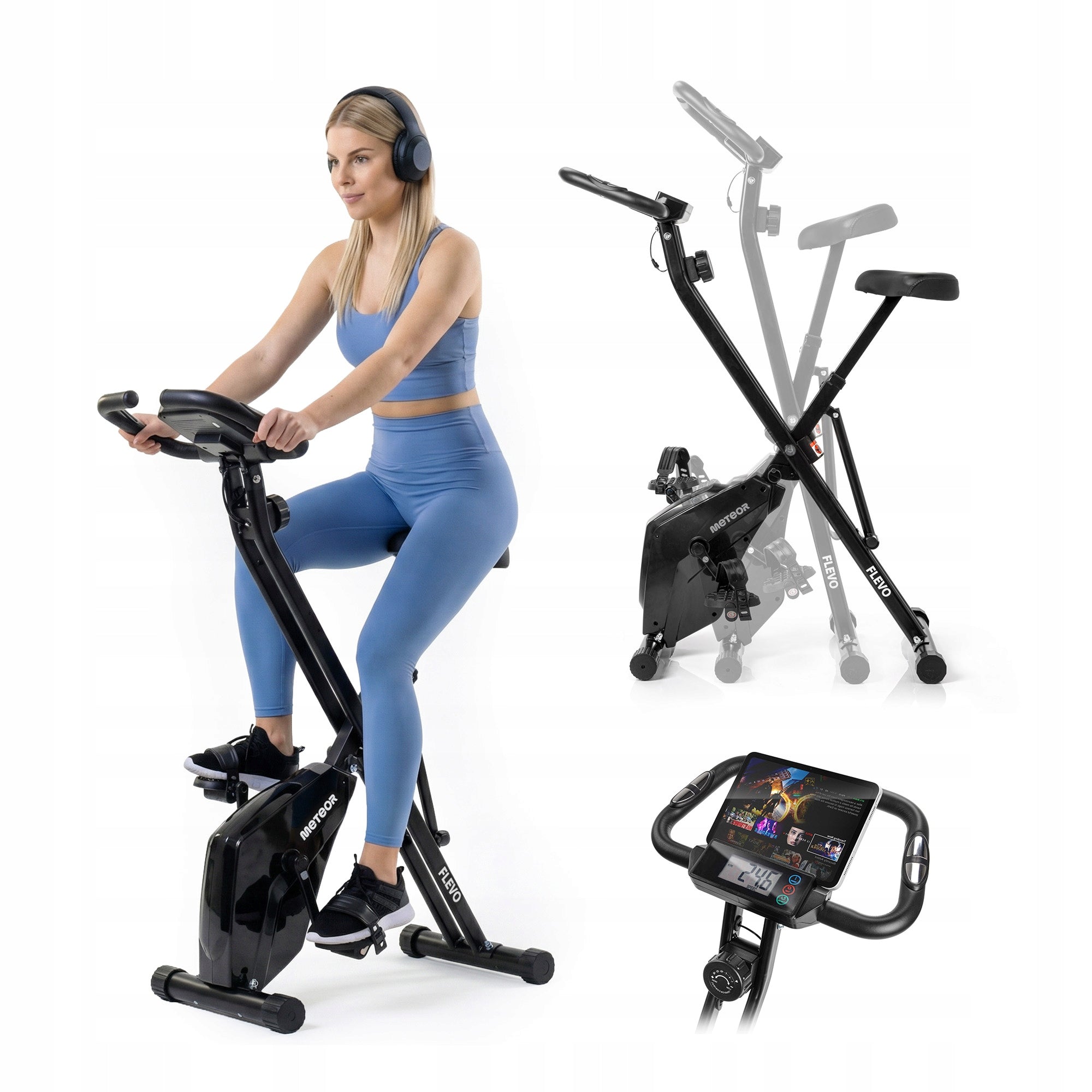 BICYCLE STATIONARY BIKE MAGNETIC TRAINING VERTICAL FLEVO METEOR