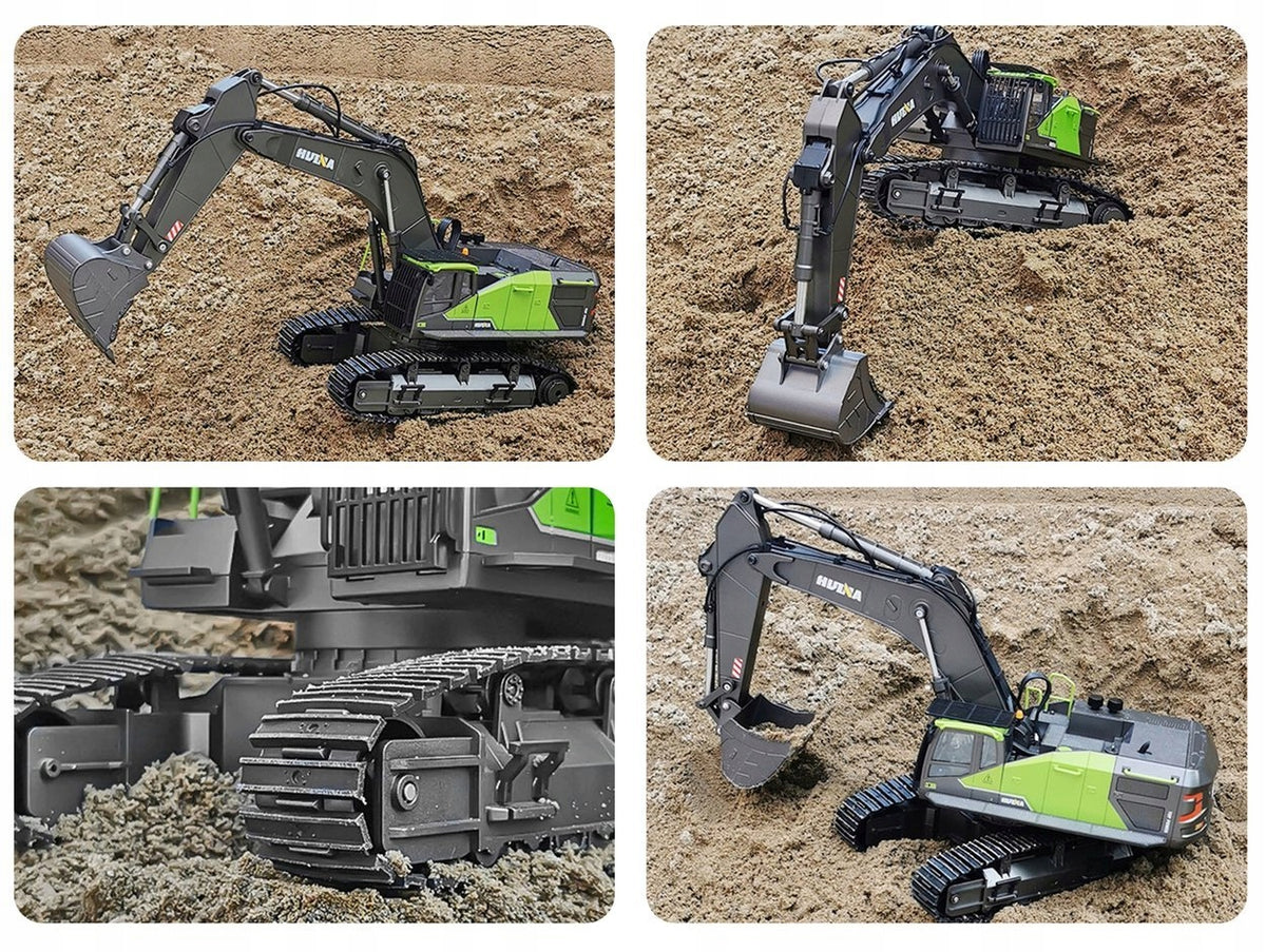 BIG Remote Controlled Excavator Huina 1593 RC 1:14 22-CH Metal Spoon Manufacturer code 1593