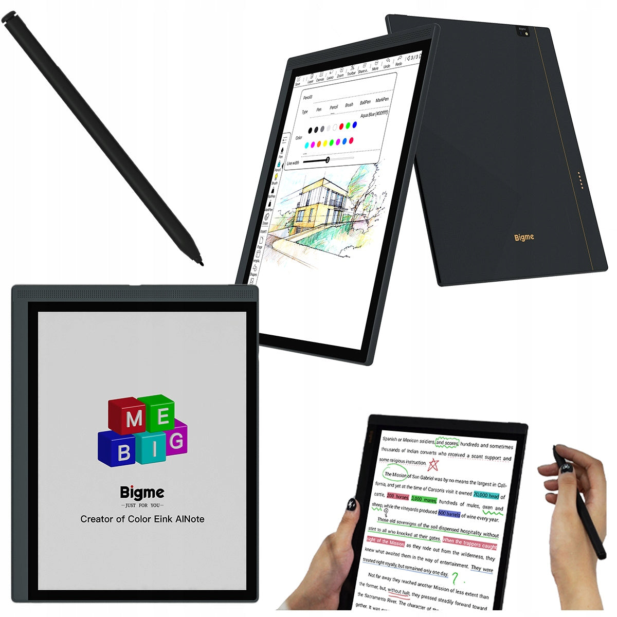 BIGME B1051C LITE 2in1 E-book and notebook reader 4/128 GB 10” colour touch
